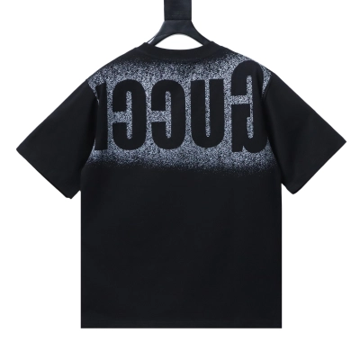 Gucci jersey T-shirt with sprayed Gucci logo Black 02