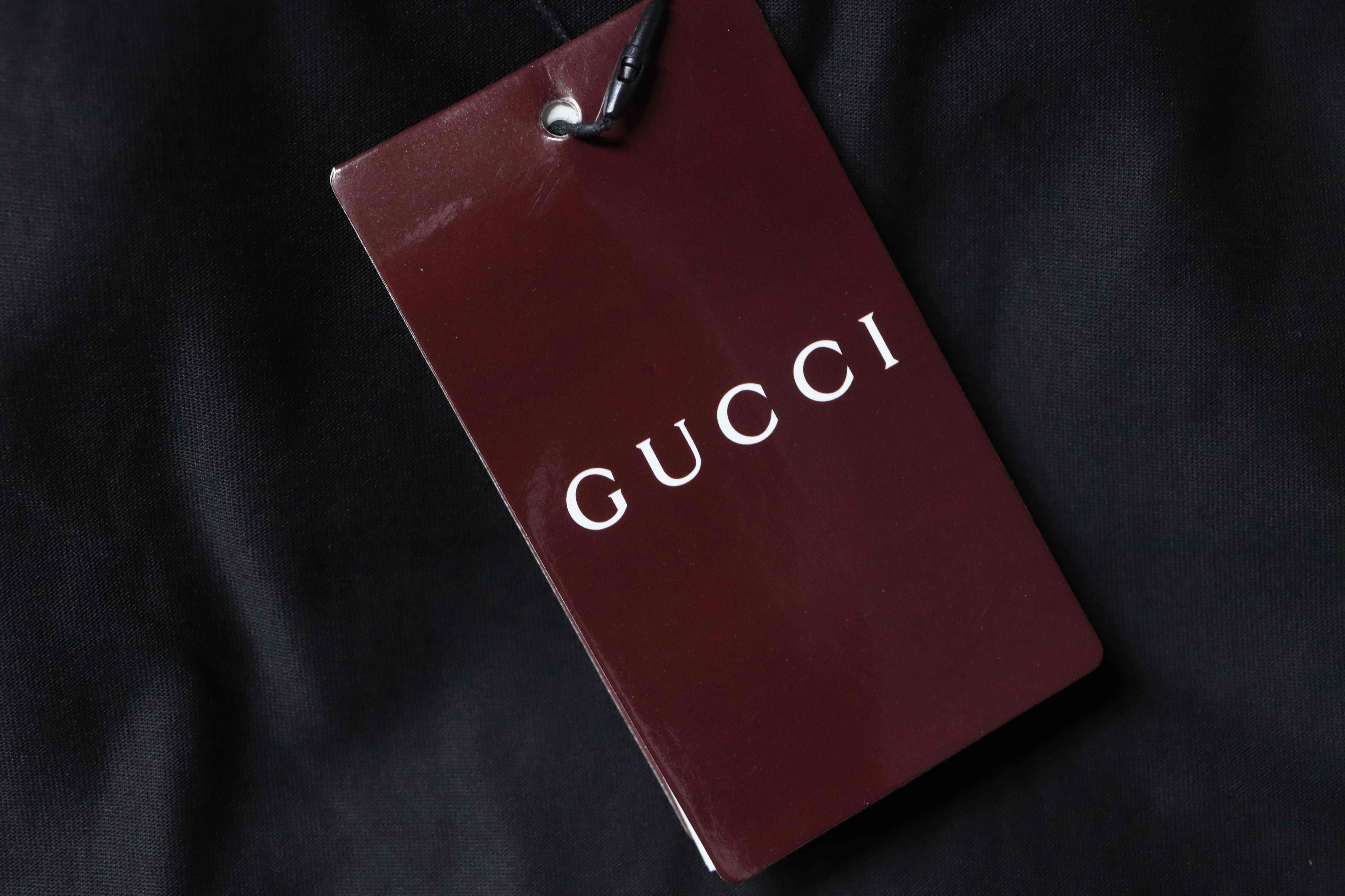    Gucci jersey T-shirt with sprayed Gucci logo Black