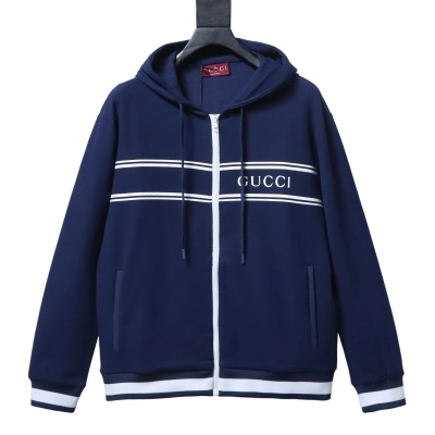 Top Quality    Zip hooded jacket with Gucci logo tape 01
