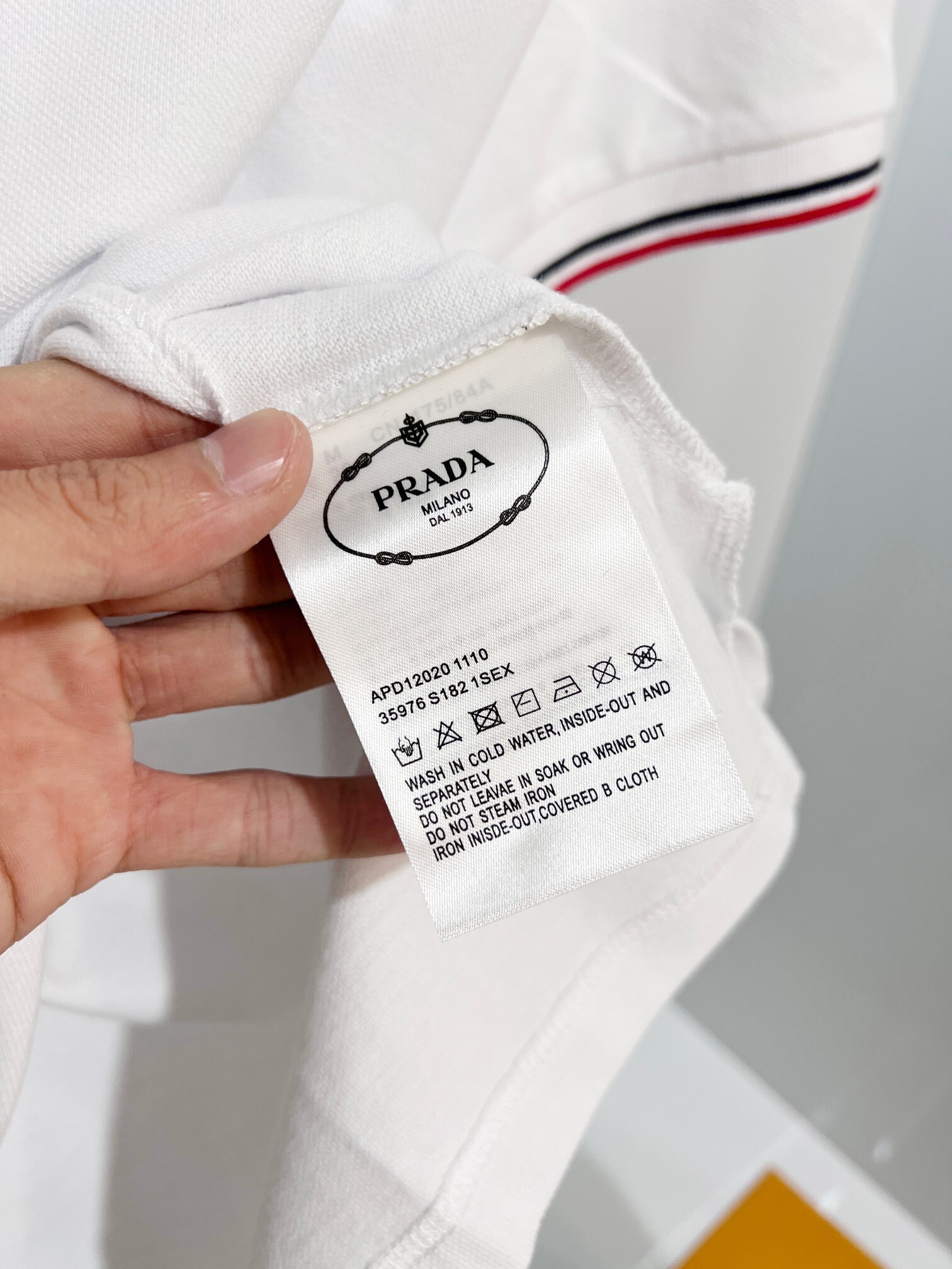    Prada Casual Short Sleeve Polo Shirt White
