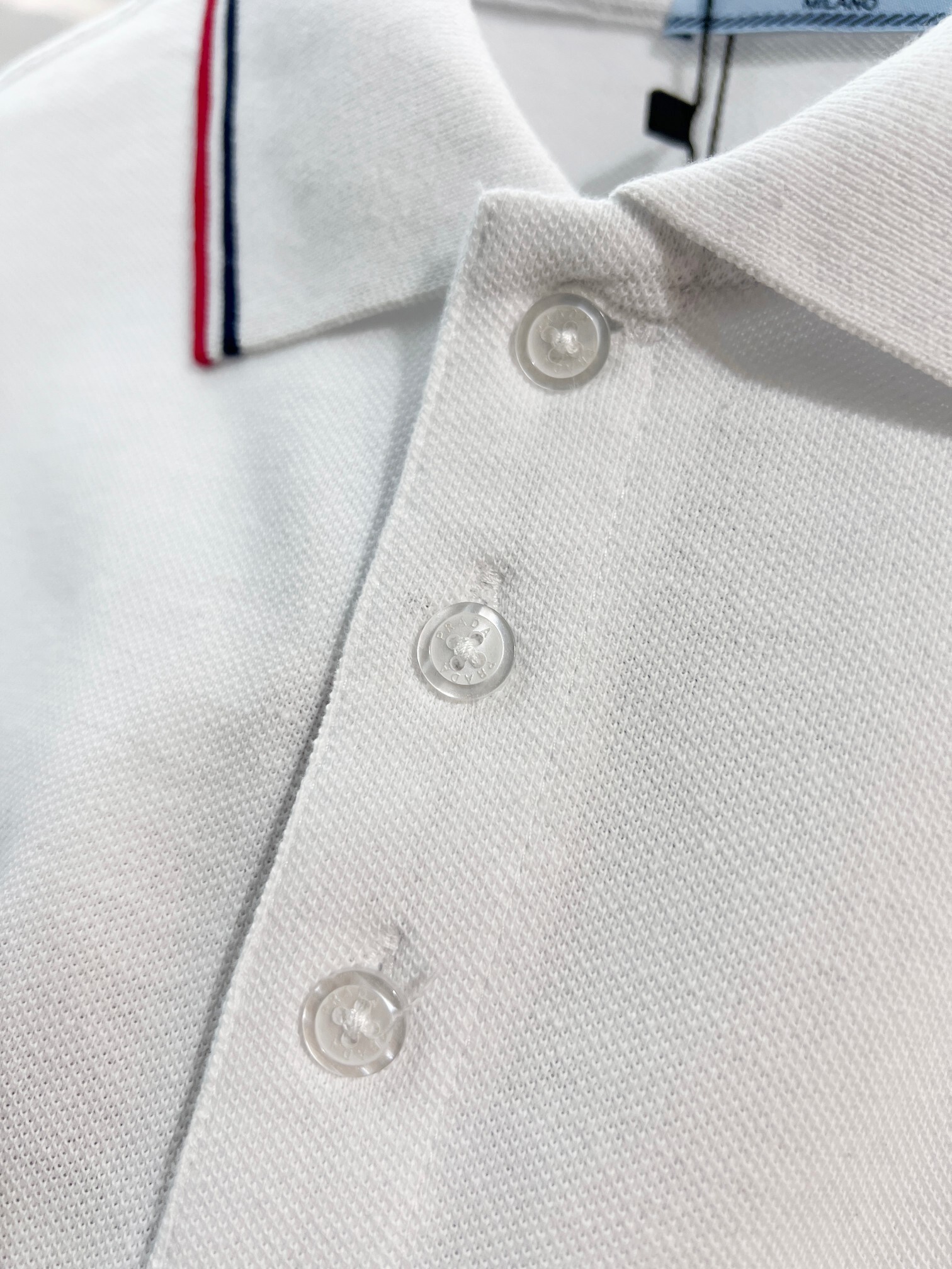    Prada Casual Short Sleeve Polo Shirt White