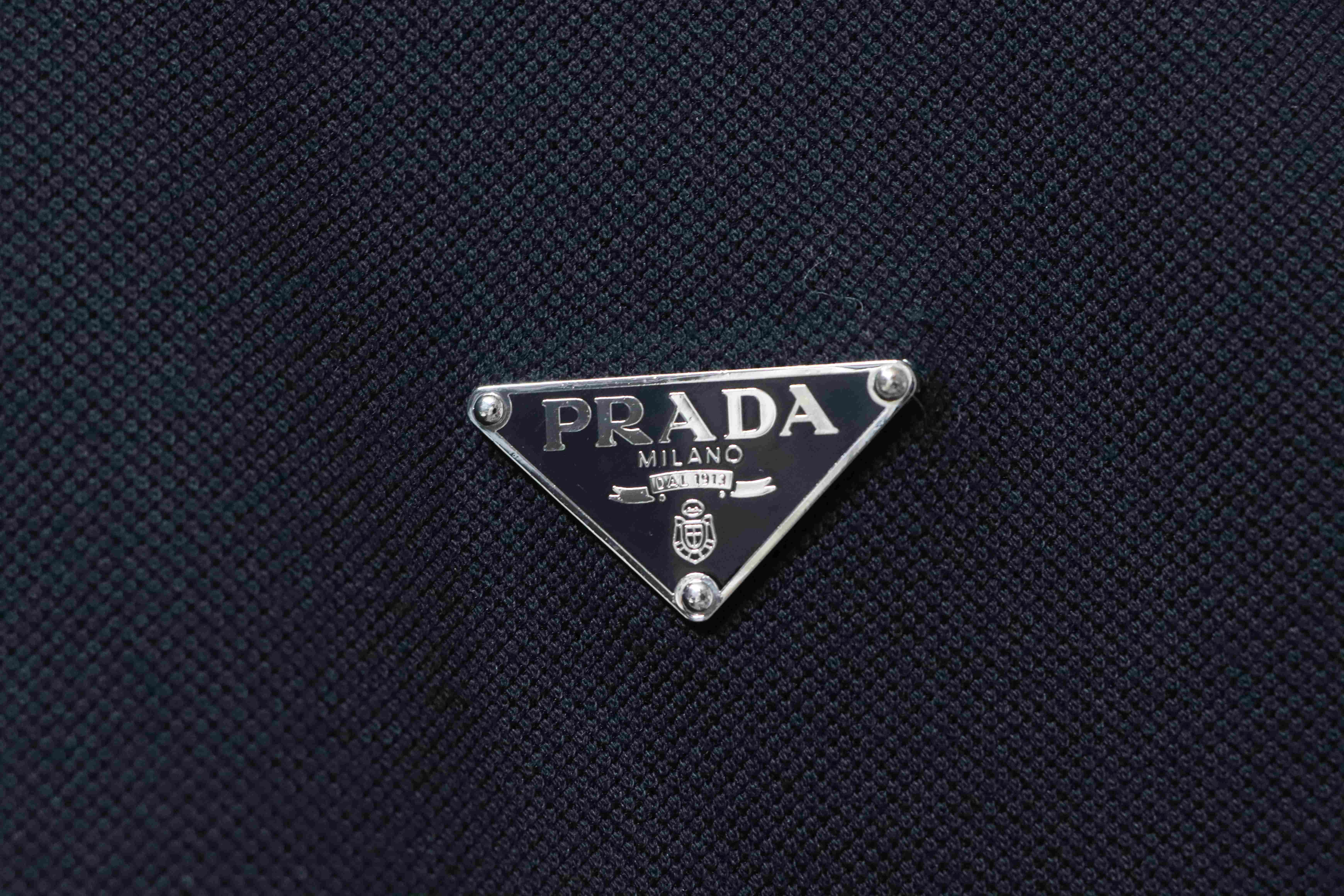    Prada Chest Triangle Logo Short Sleeve Polo
