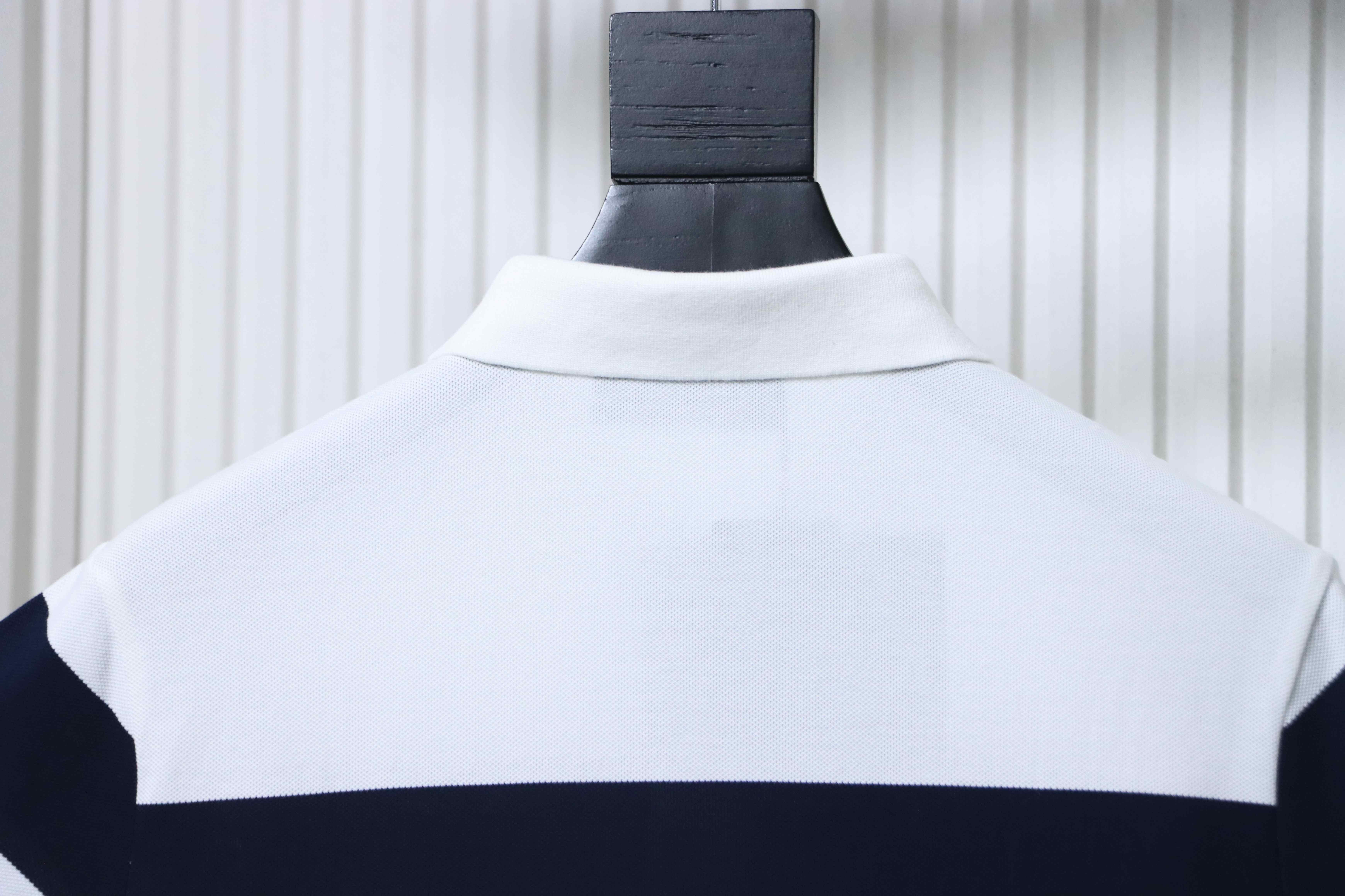    Prada Horizontal Stripe Polo Short Sleeve