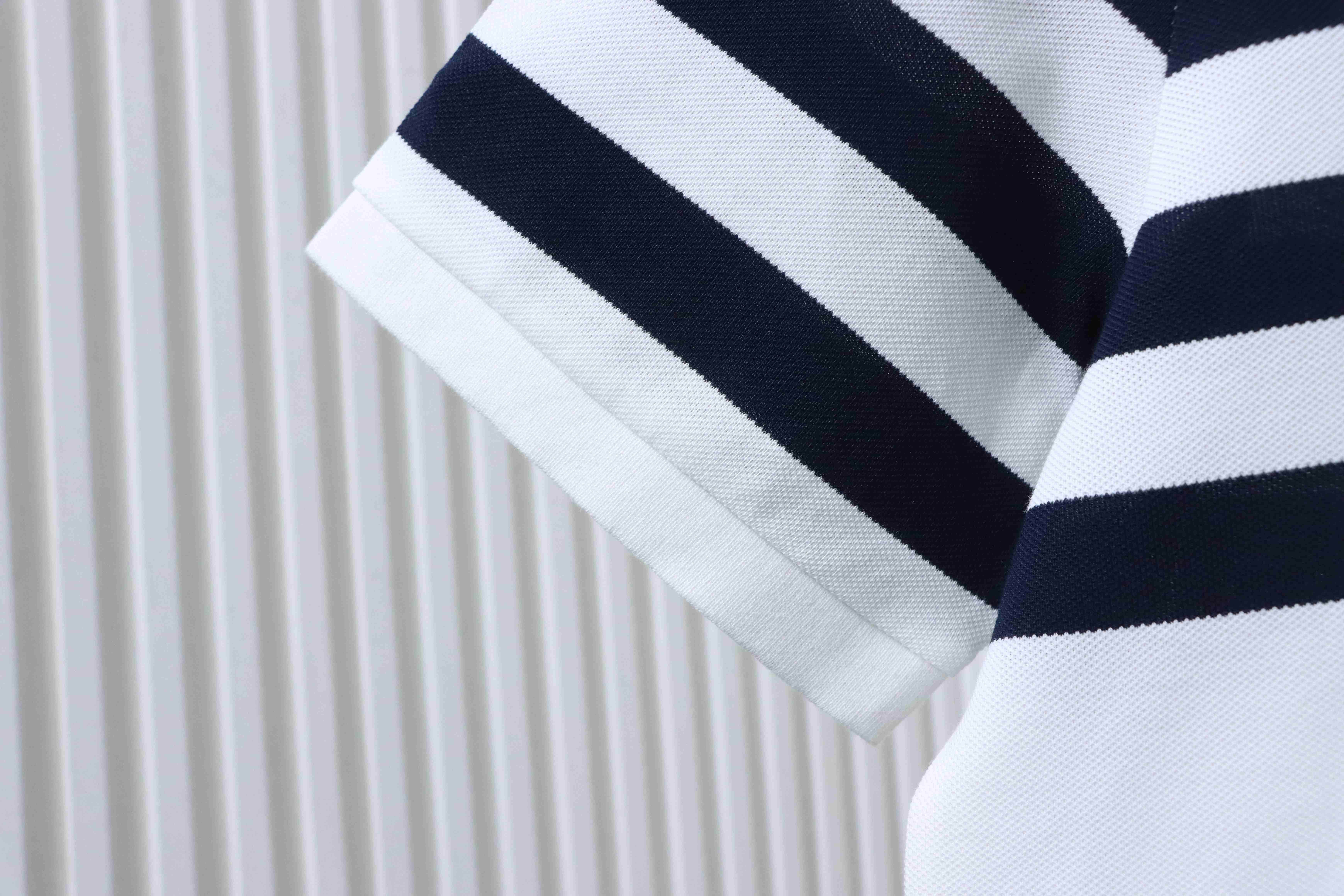    Prada Horizontal Stripe Polo Short Sleeve