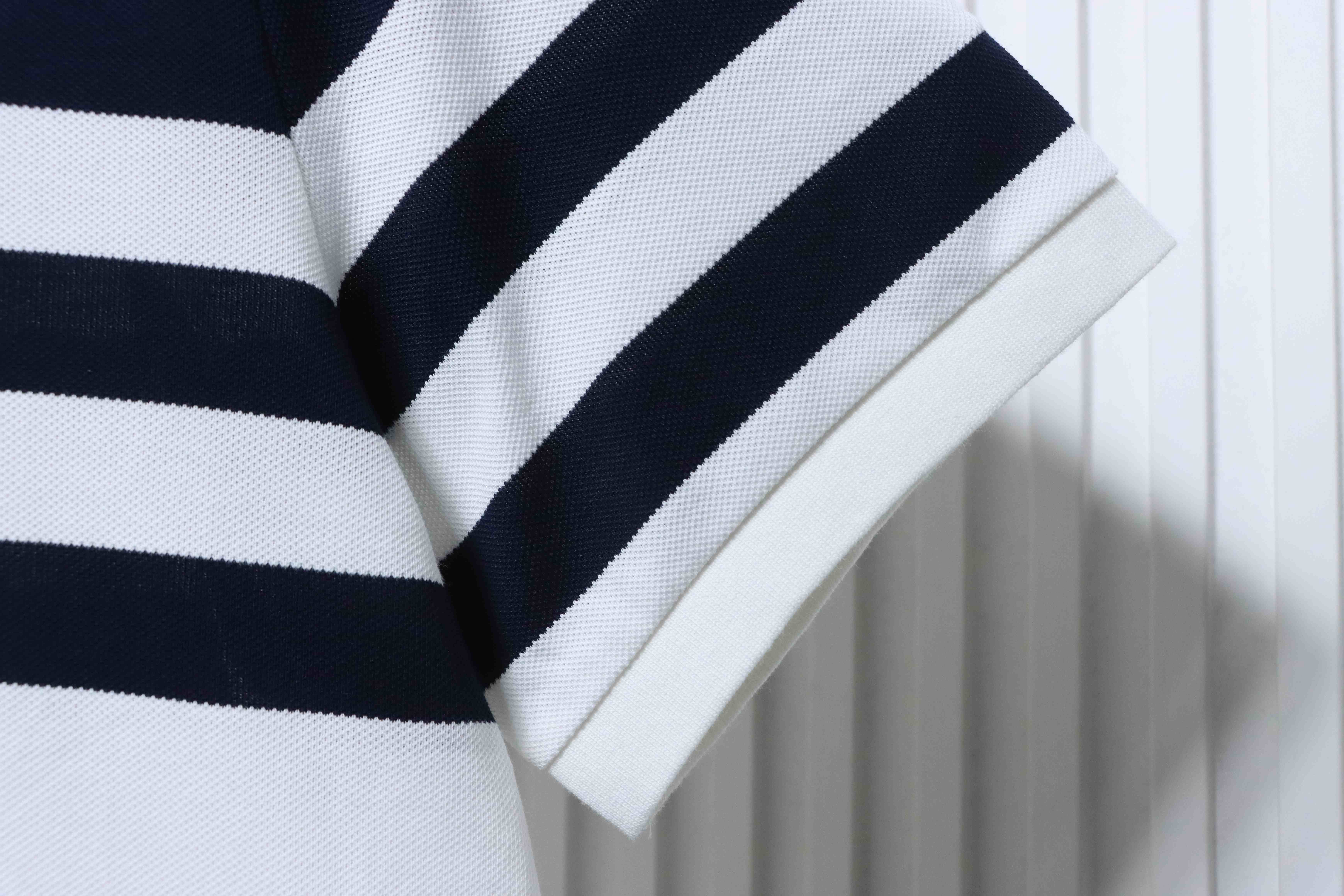    Prada Horizontal Stripe Polo Short Sleeve