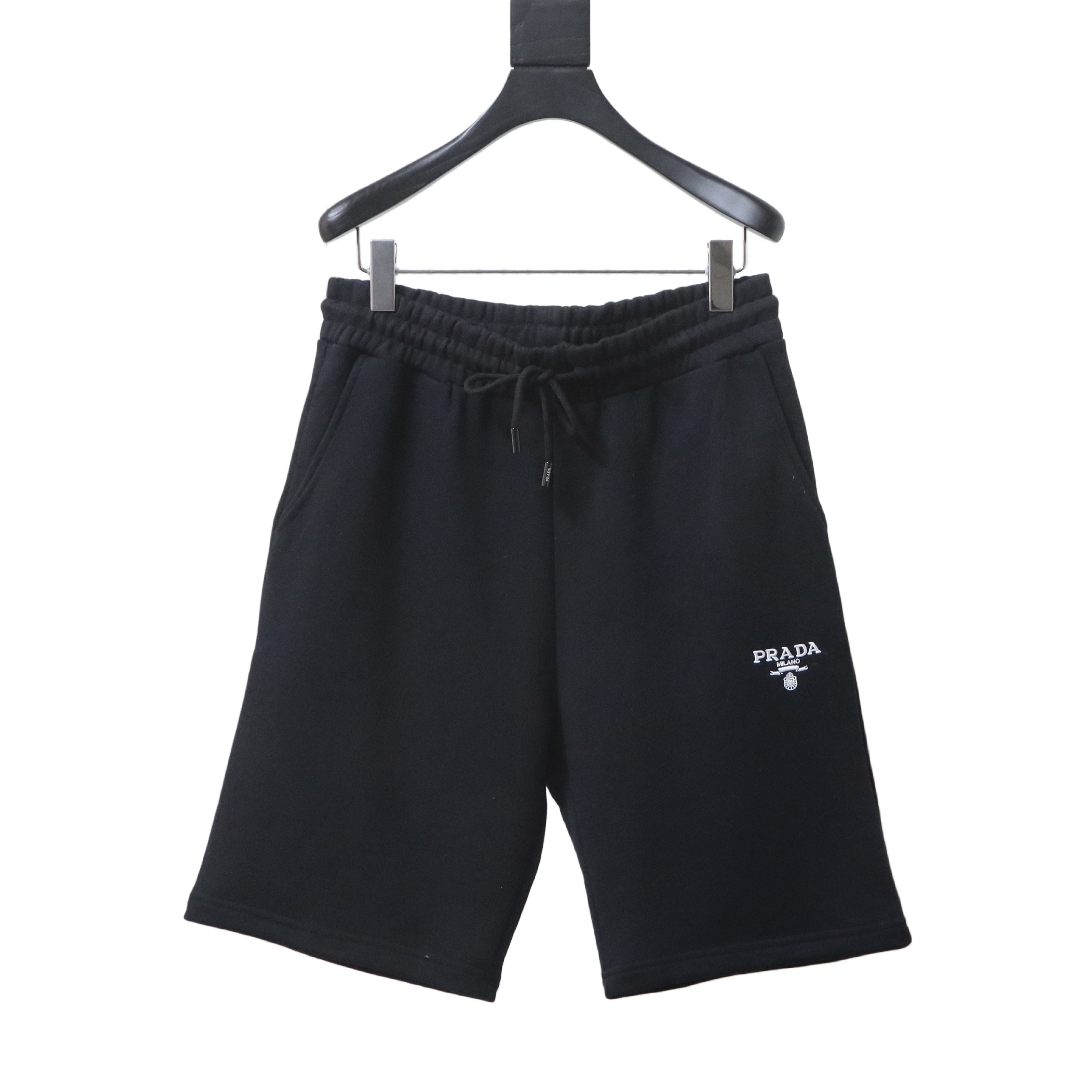    Prada Logo Embroidery Drawstring Shorts