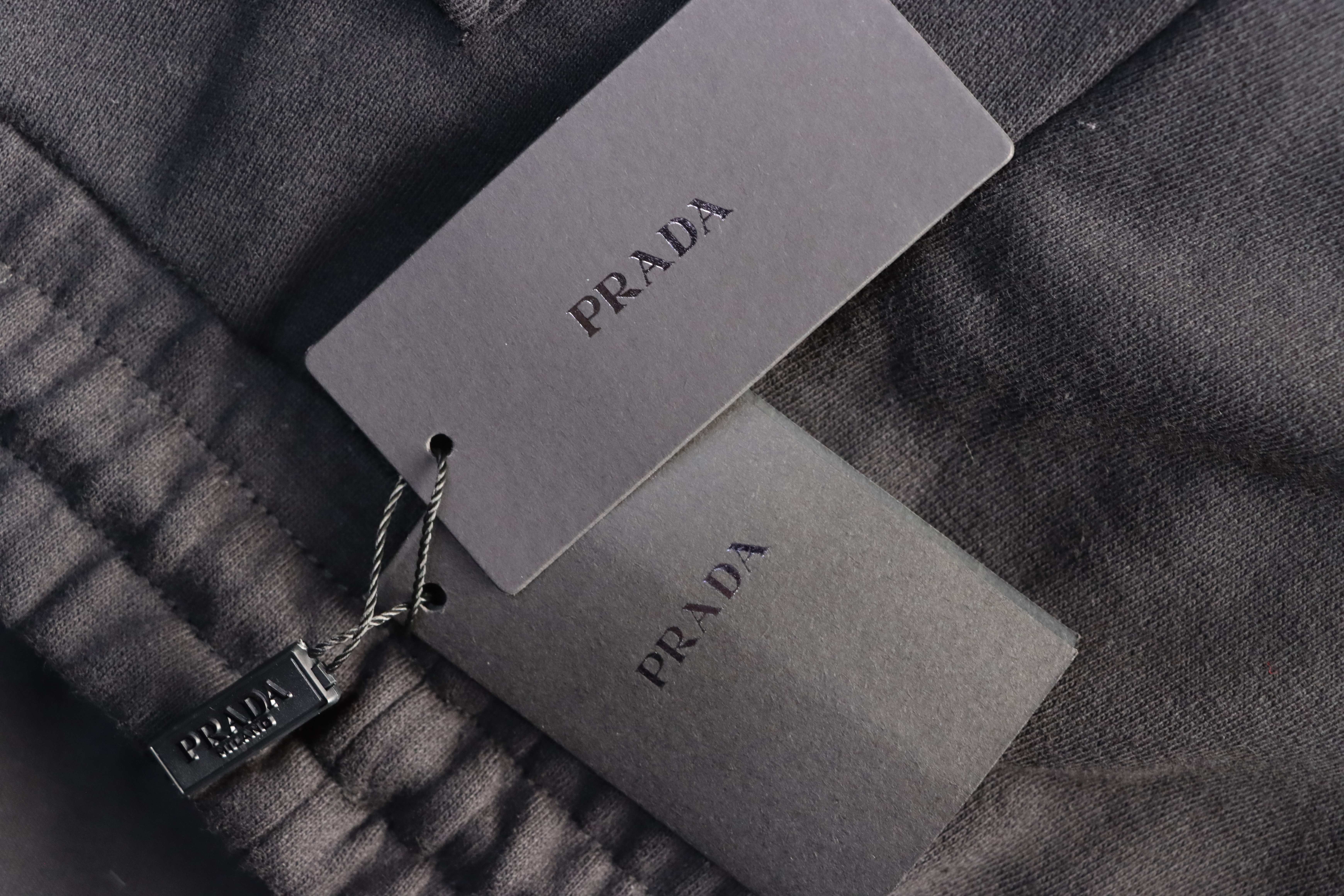    Prada Logo Embroidery Drawstring Shorts