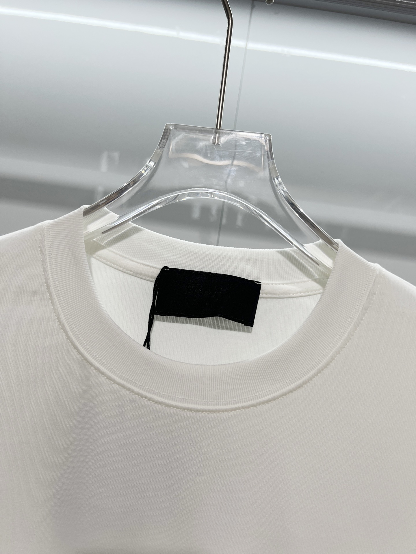    Prada Metal Triangle Letter Logo T-Shirt