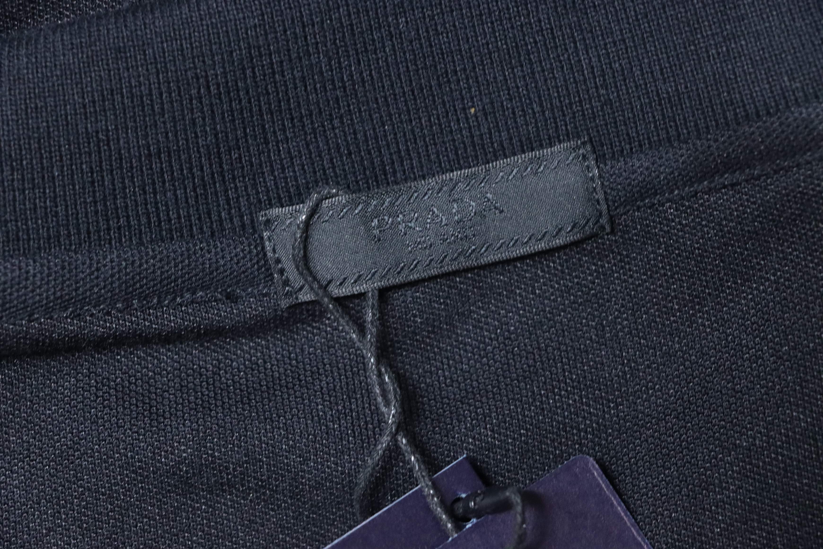    Prada Metal Triangle Silver Letter Polo Shirt