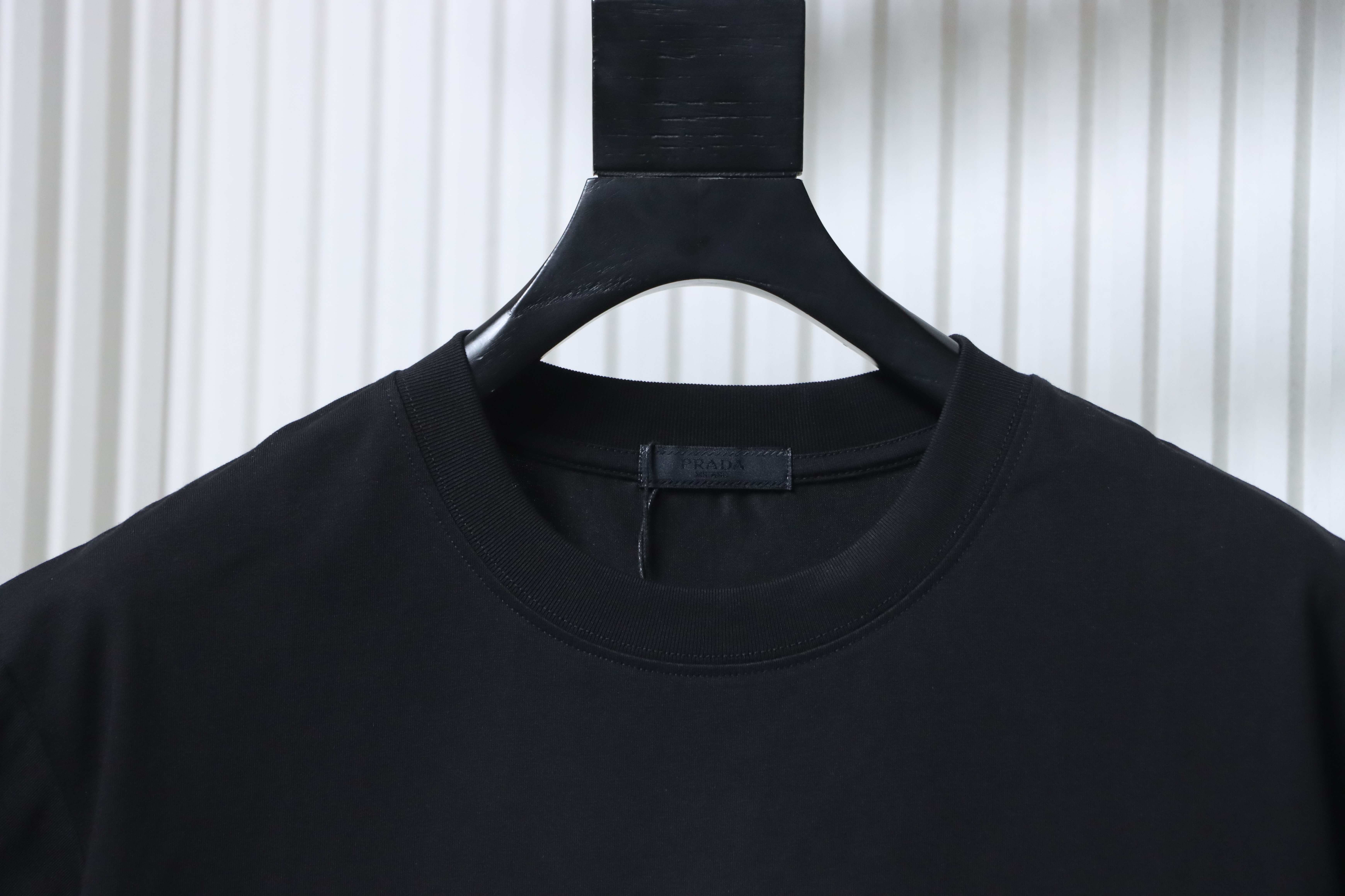   Prada Overlapping Triangle Color-block T-Shirt