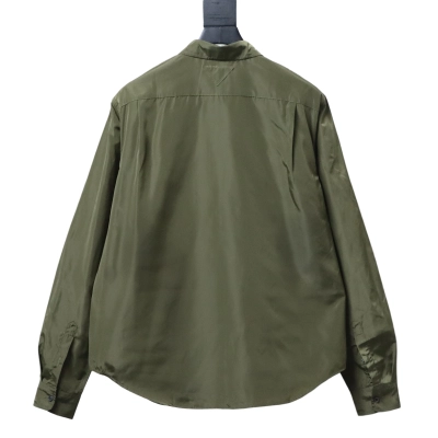 Top Quality    Prada Pocket Label Back Triangle Logo Shirt 02