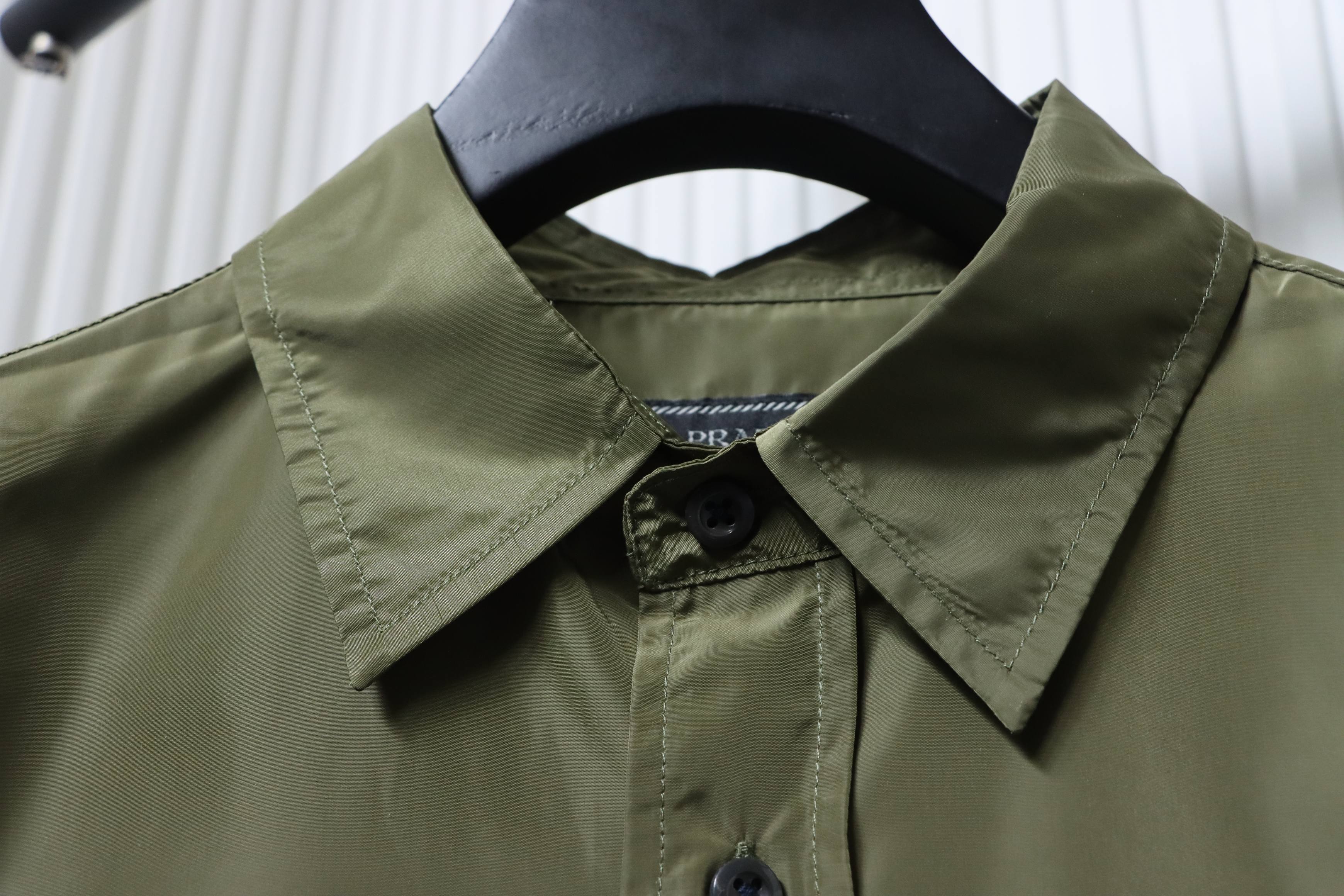    Prada Pocket Label Back Triangle Logo Shirt