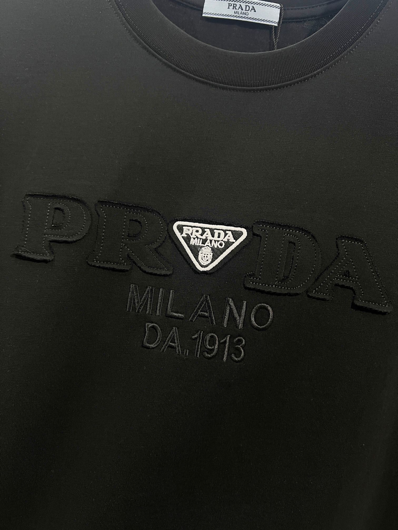    Prada Premium Cotton Crew Neck T-Shirt 320g 02