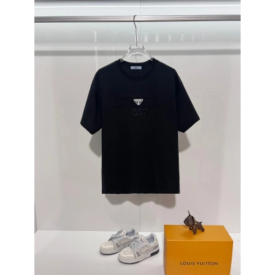Top Quality    Prada Premium Cotton Crew Neck T-Shirt 320g 03 01