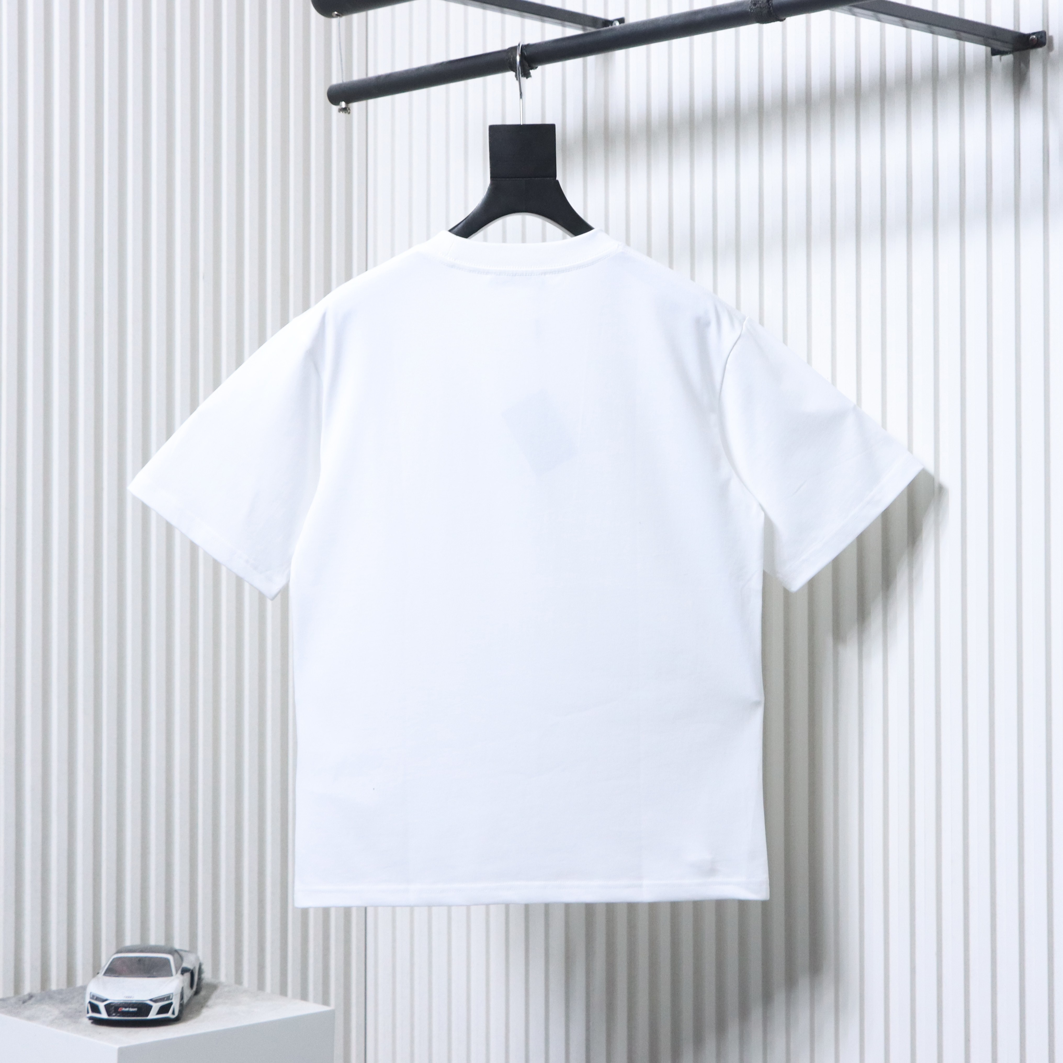    Prada Stripe Panel Triangle Logo T-Shirt