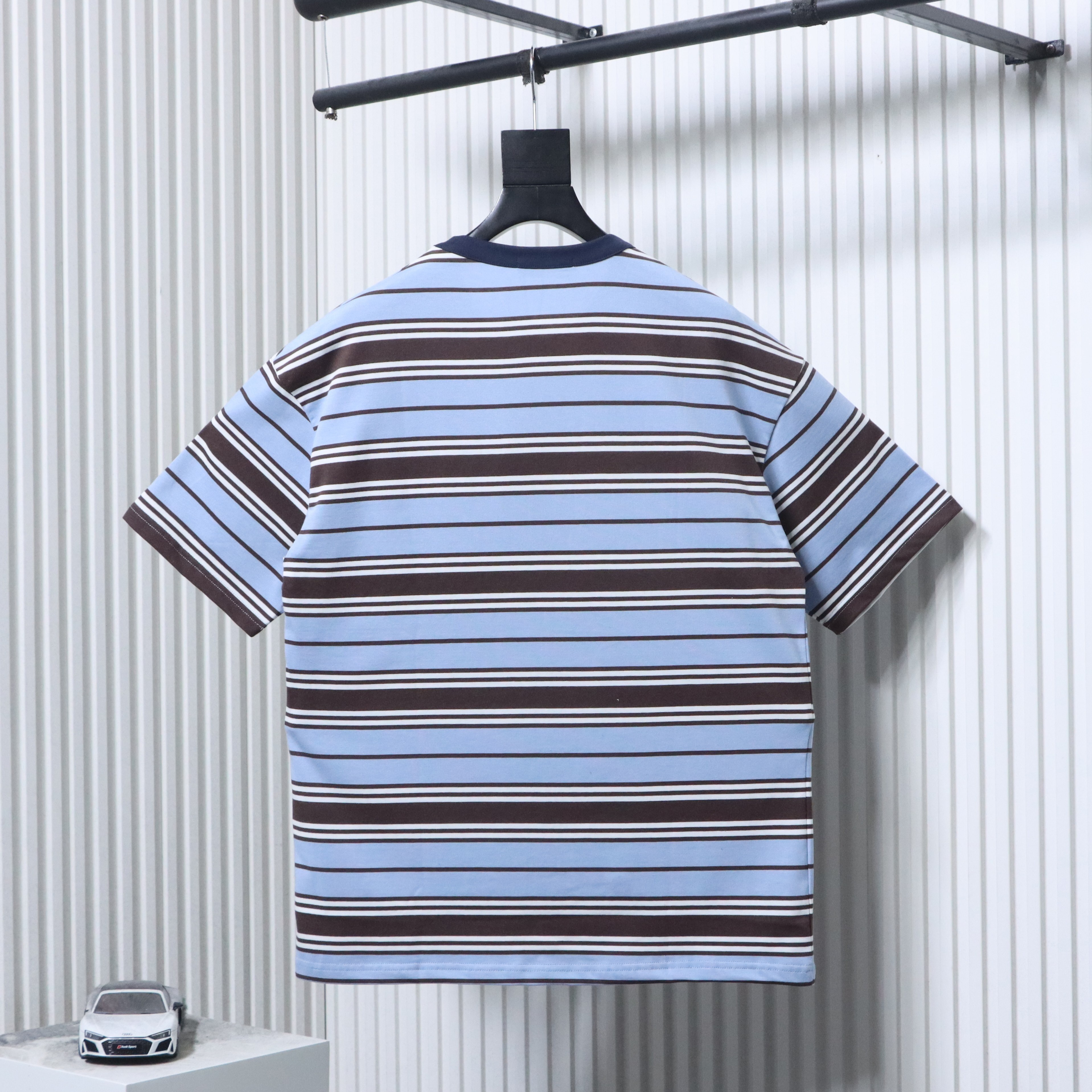    Prada Striped Pocket Label T-Shirt