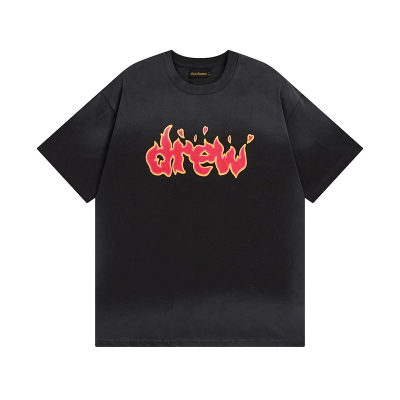 Top Quality     Drew House Lit Drew T-shirt Faded Black 8023 01