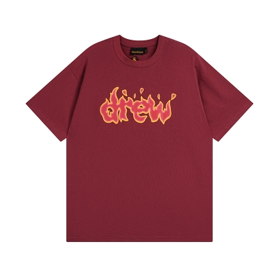 Top Quality     Drew House Lit Drew T-shirt Faded Red 8022 01