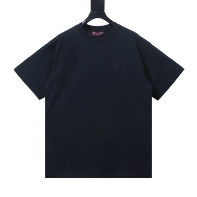 Gucci  Interlocking Small Logo Embroidered T-Shirt Black 01