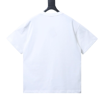 Miu Miu Classic Embroidered Badge Letter T-Shirt White 02