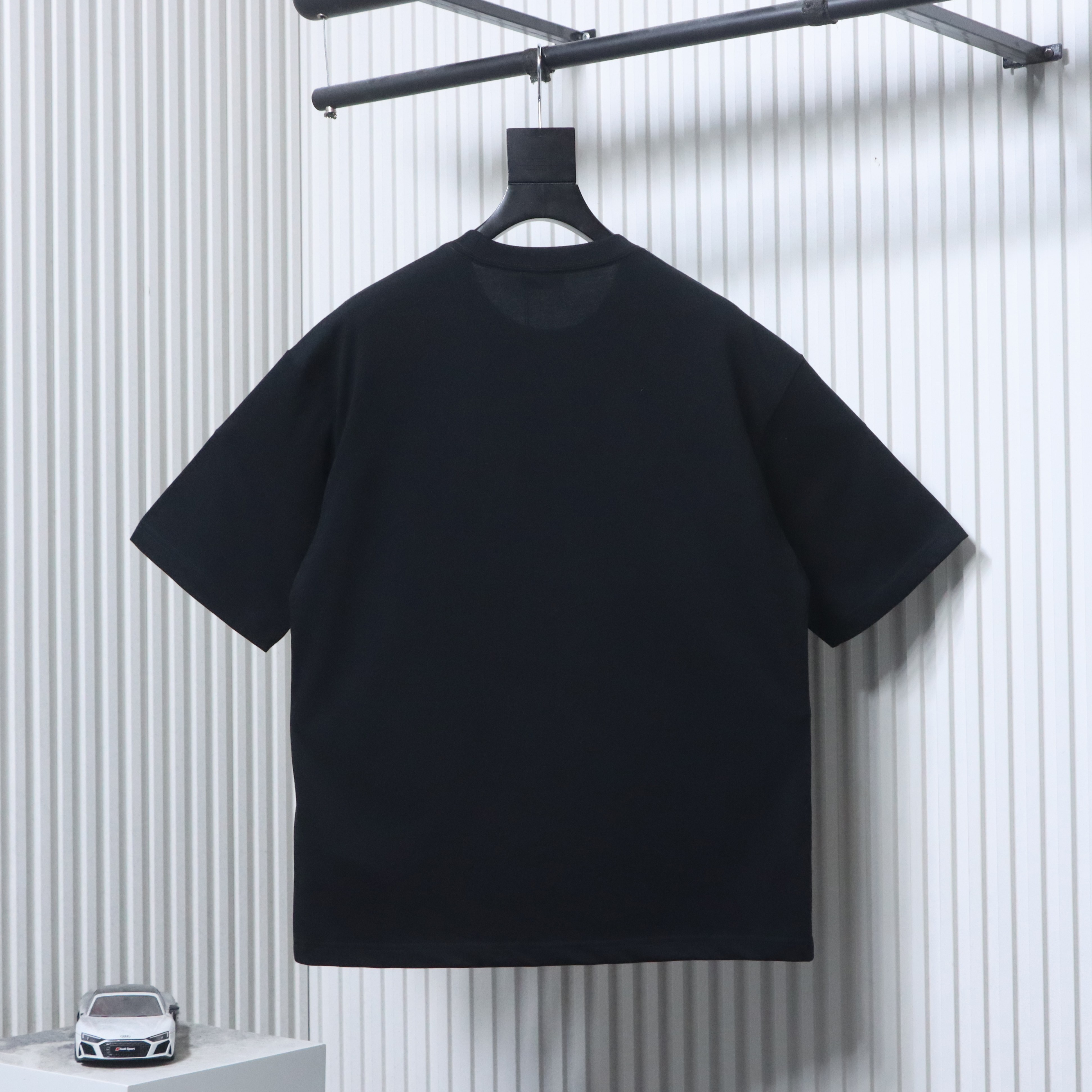    Moncler Double Logo Embroidered T-Shirt Black