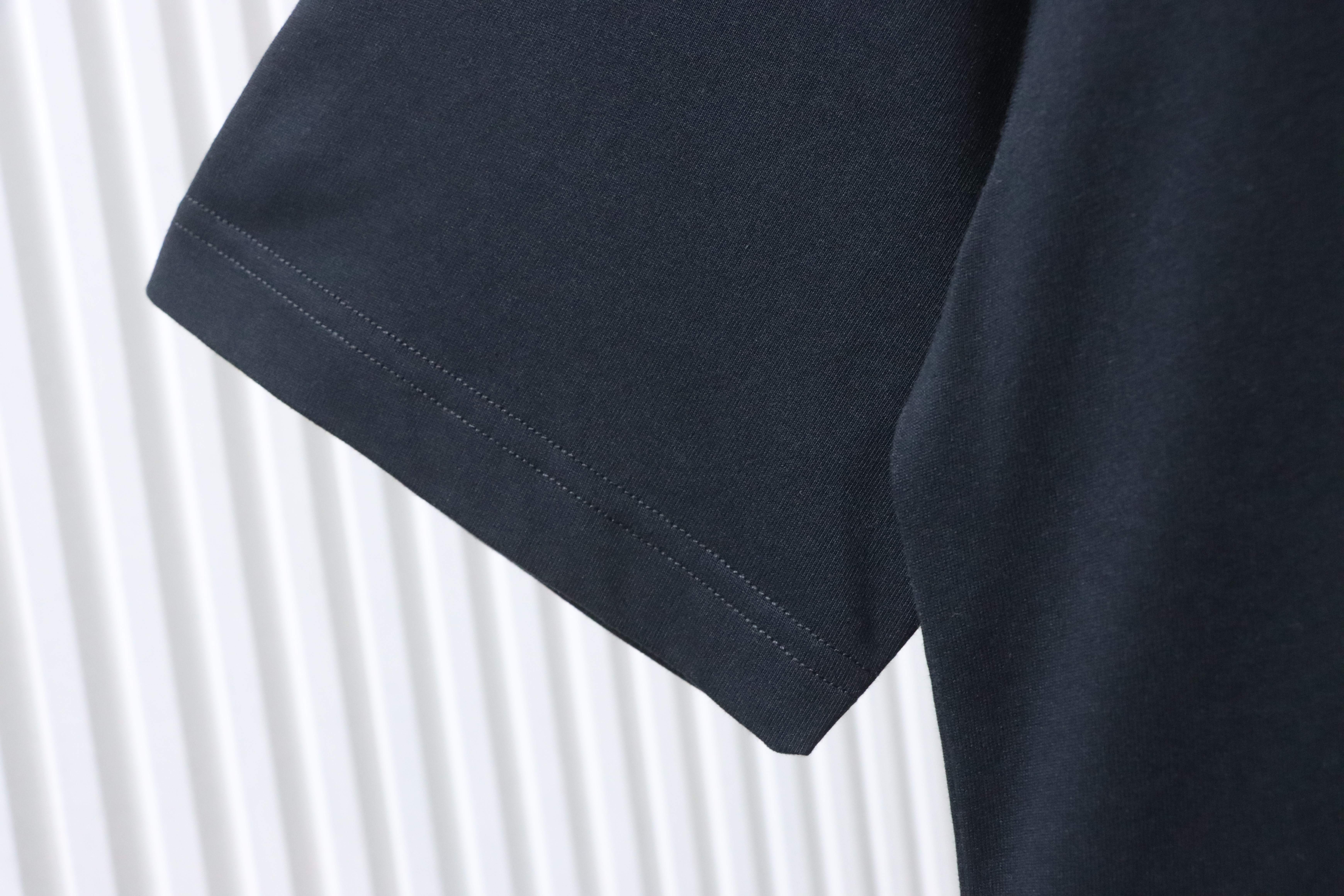    Moncler Double Logo Embroidered T-Shirt Black
