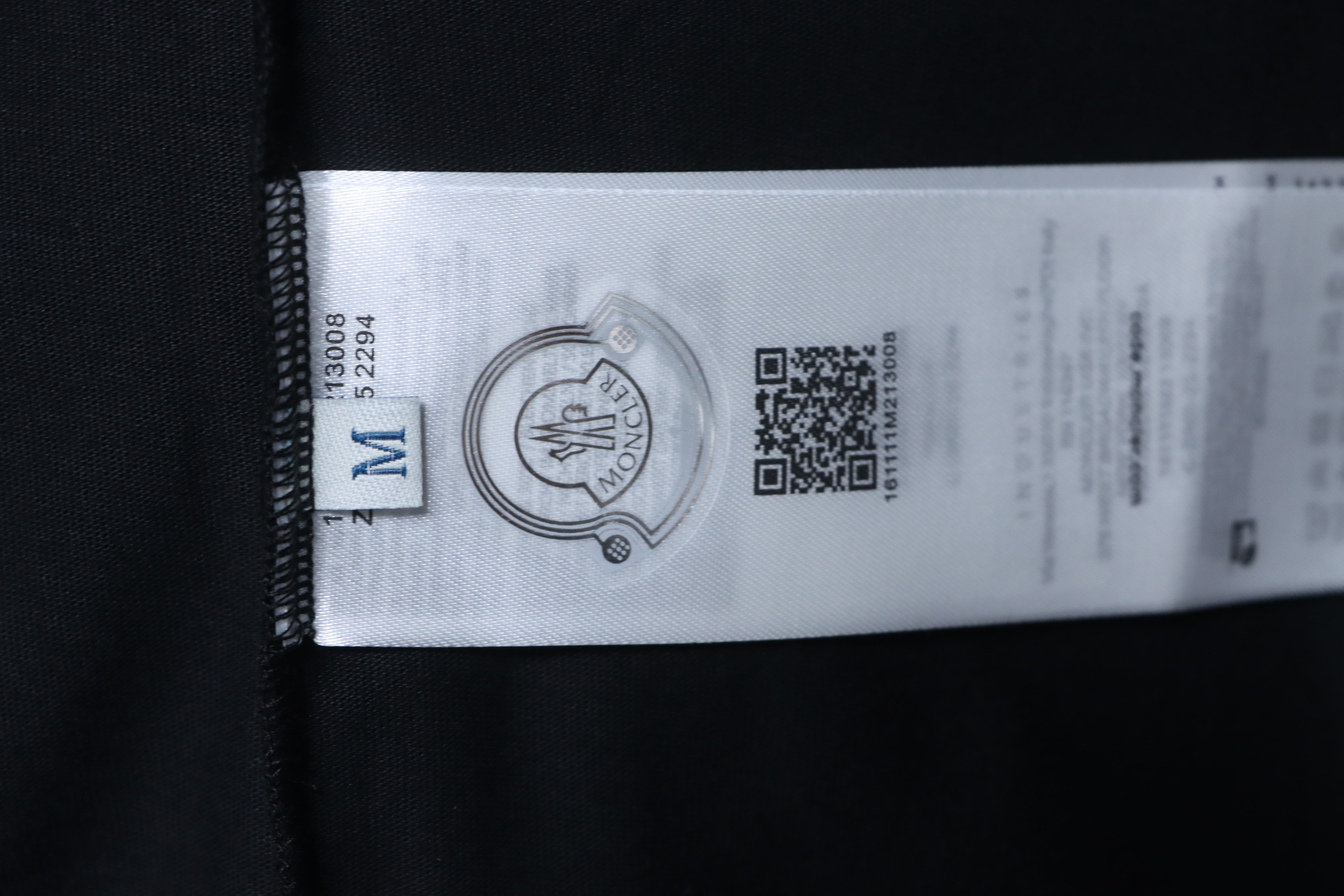    Moncler Double Logo Embroidered T-Shirt Black