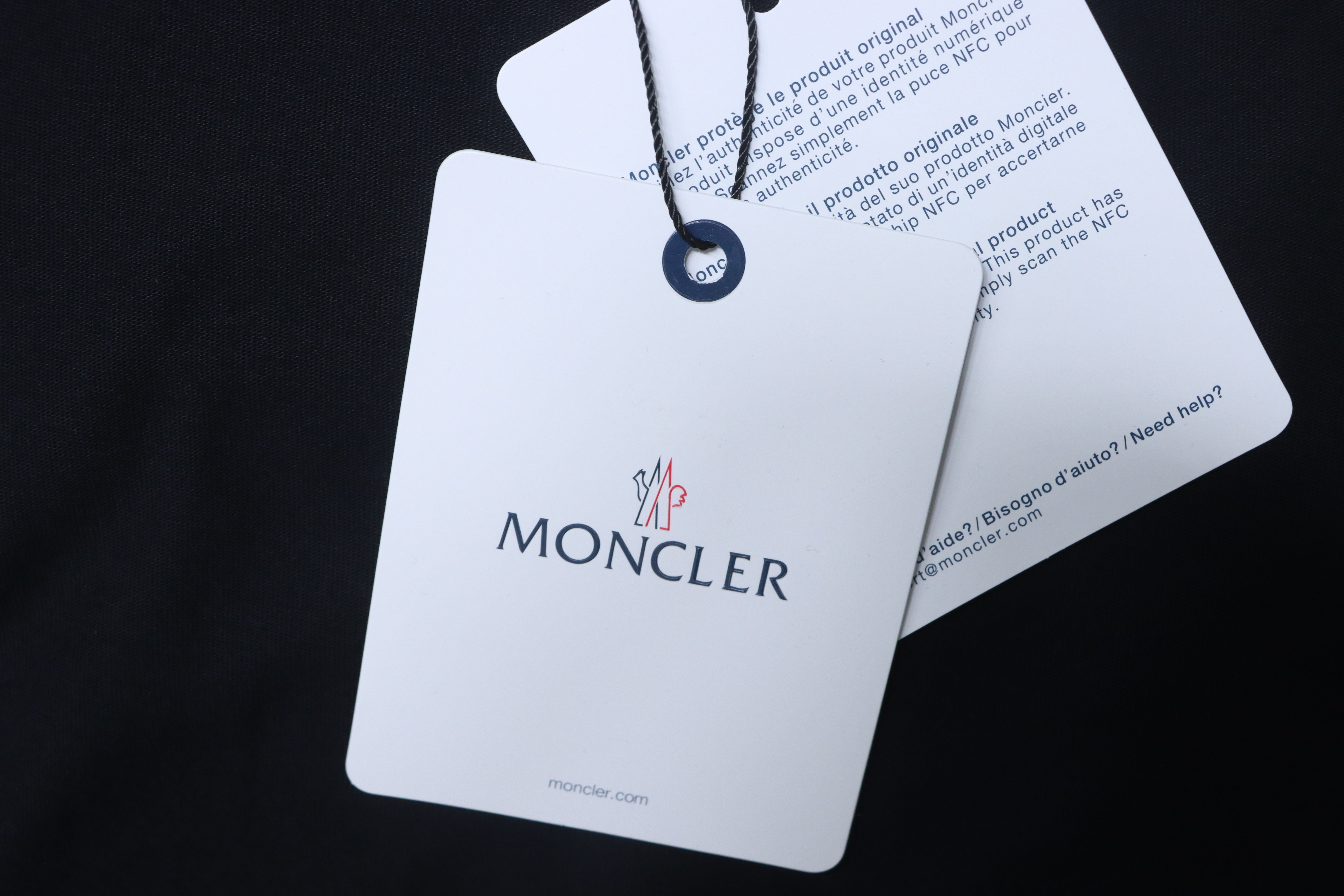    Moncler Double Logo Embroidered T-Shirt Black