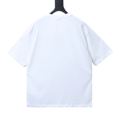 Top Quality    Moncler Double Logo Embroidered T-Shirt White 02