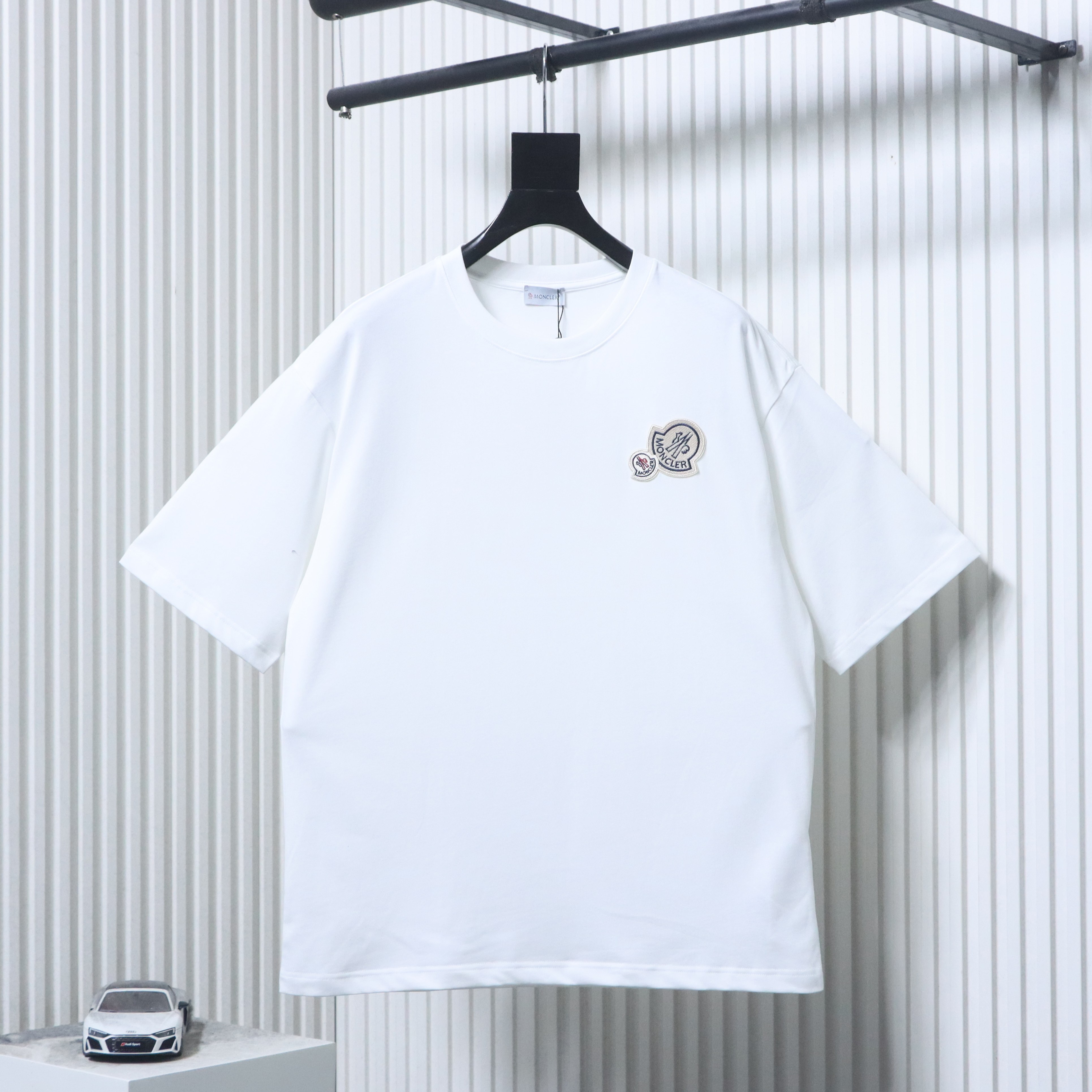    Moncler Double Logo Embroidered T-Shirt White