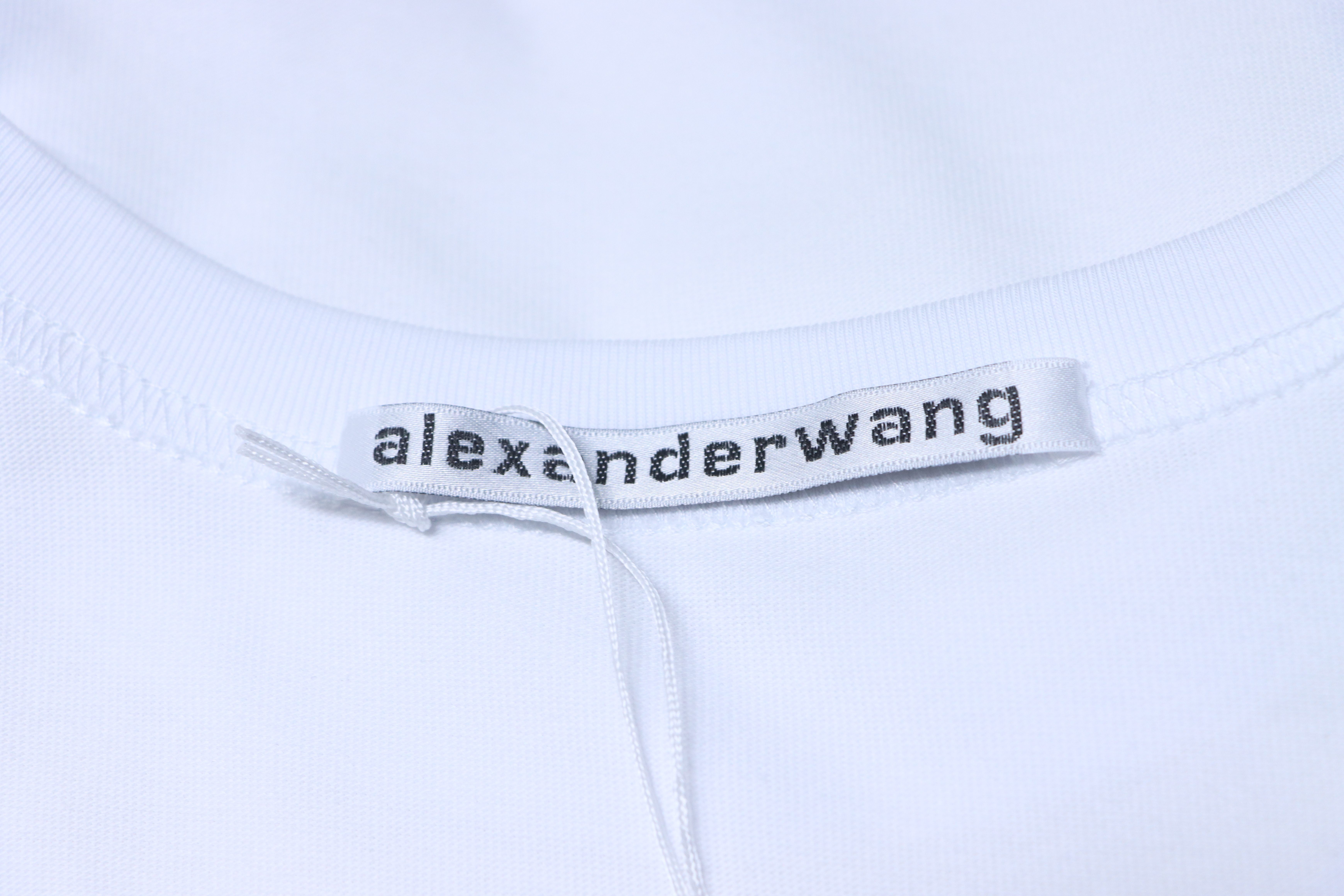    Alexander Wang 26ss rhinestone letter t-shirt White