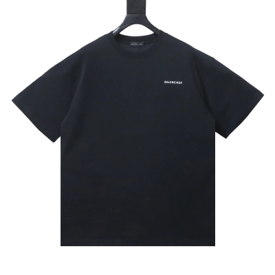    Balenciaga Front and Back Letter Print T-Shirt black 01