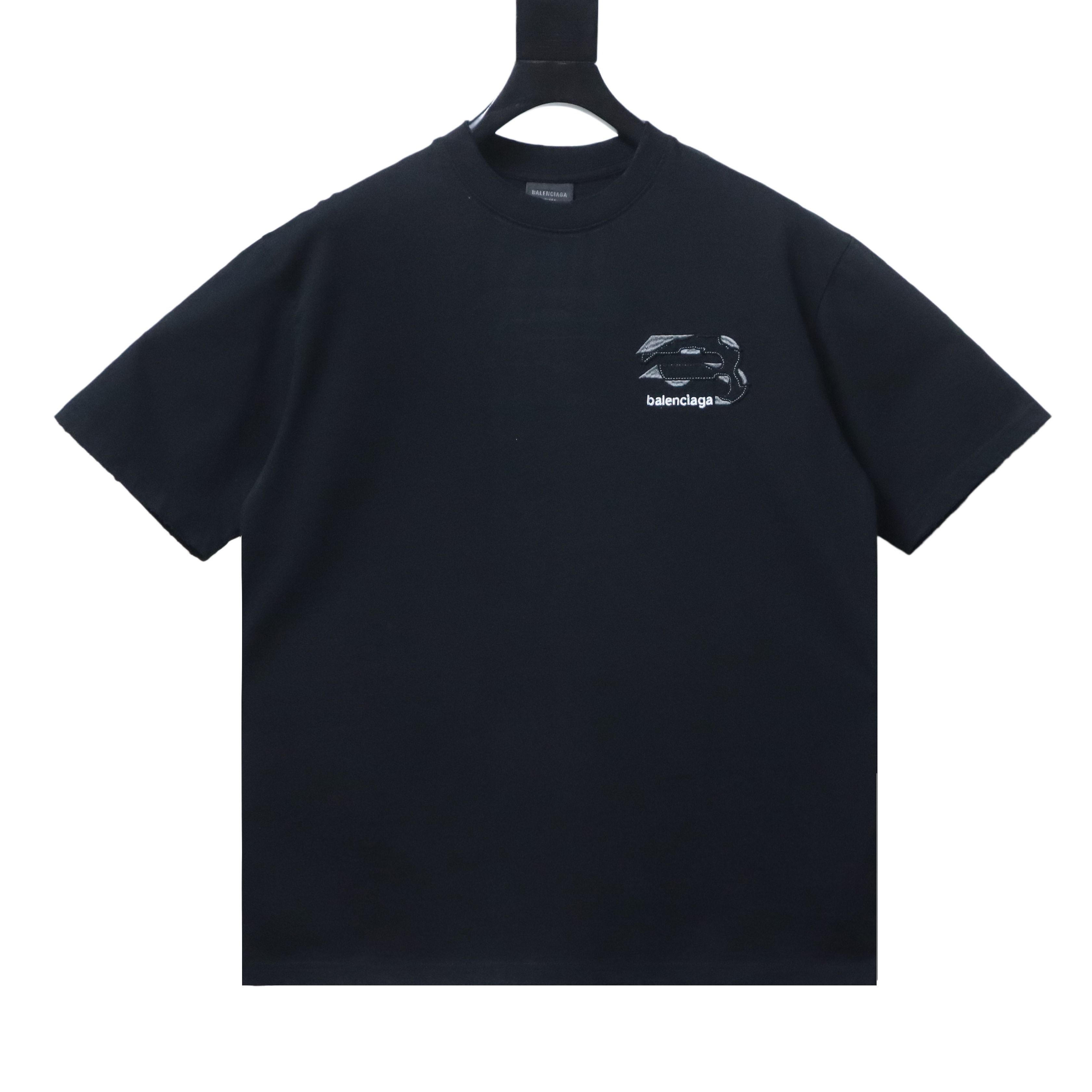    Balenciaga heavy patch embroidered t-shirt Black