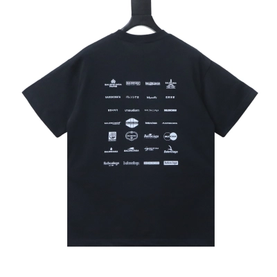    Balenciaga Multi-Label Print T-Shirt black 02