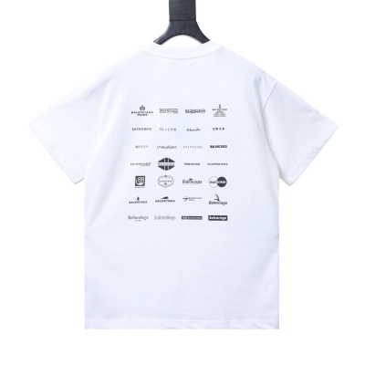    Balenciaga Multi-Label Print T-Shirt white 02