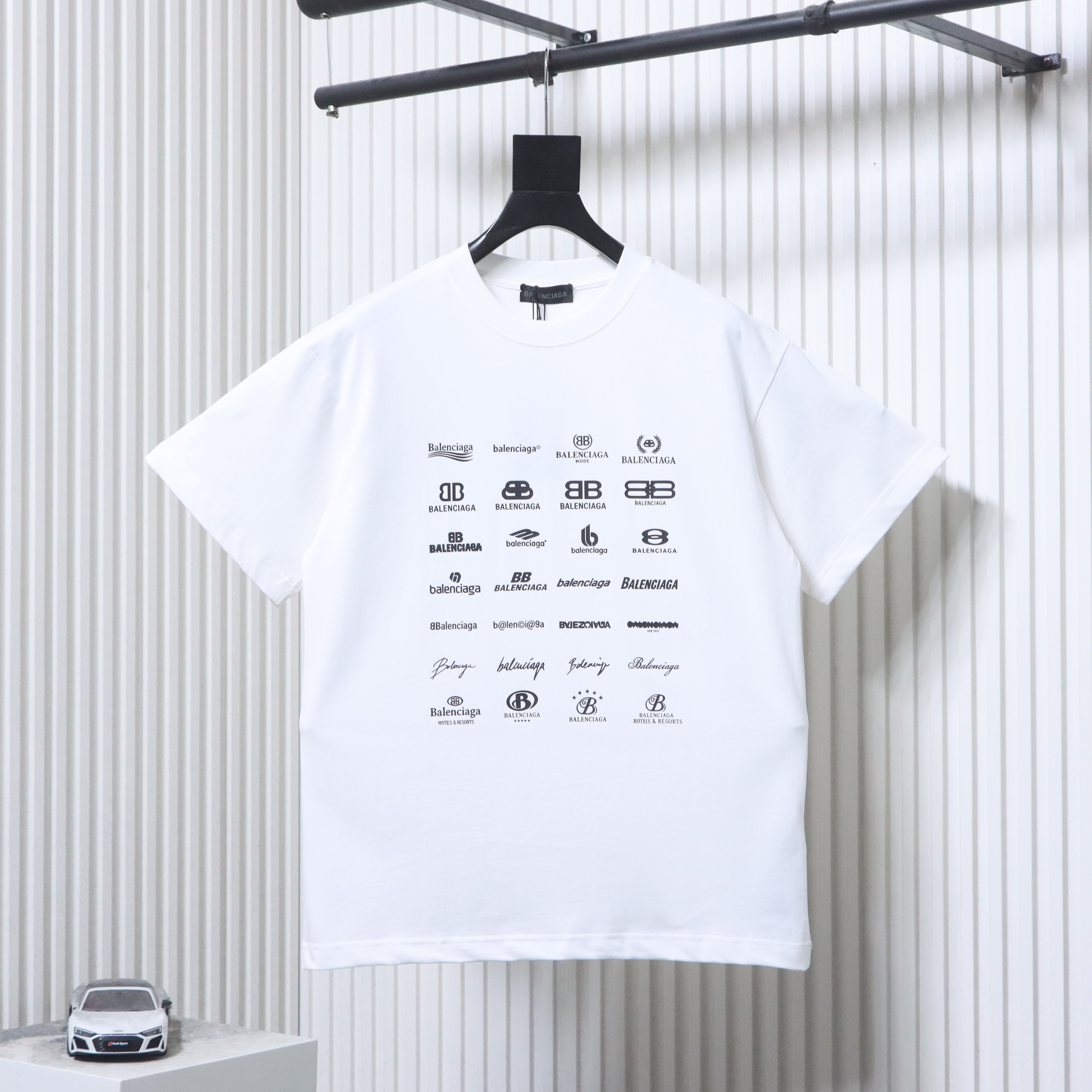    Balenciaga Multi-Label Print T-Shirt white