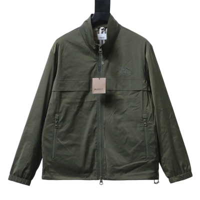    Burberry 26ss light functional embroidered equestrian lapel jacket Gray 01