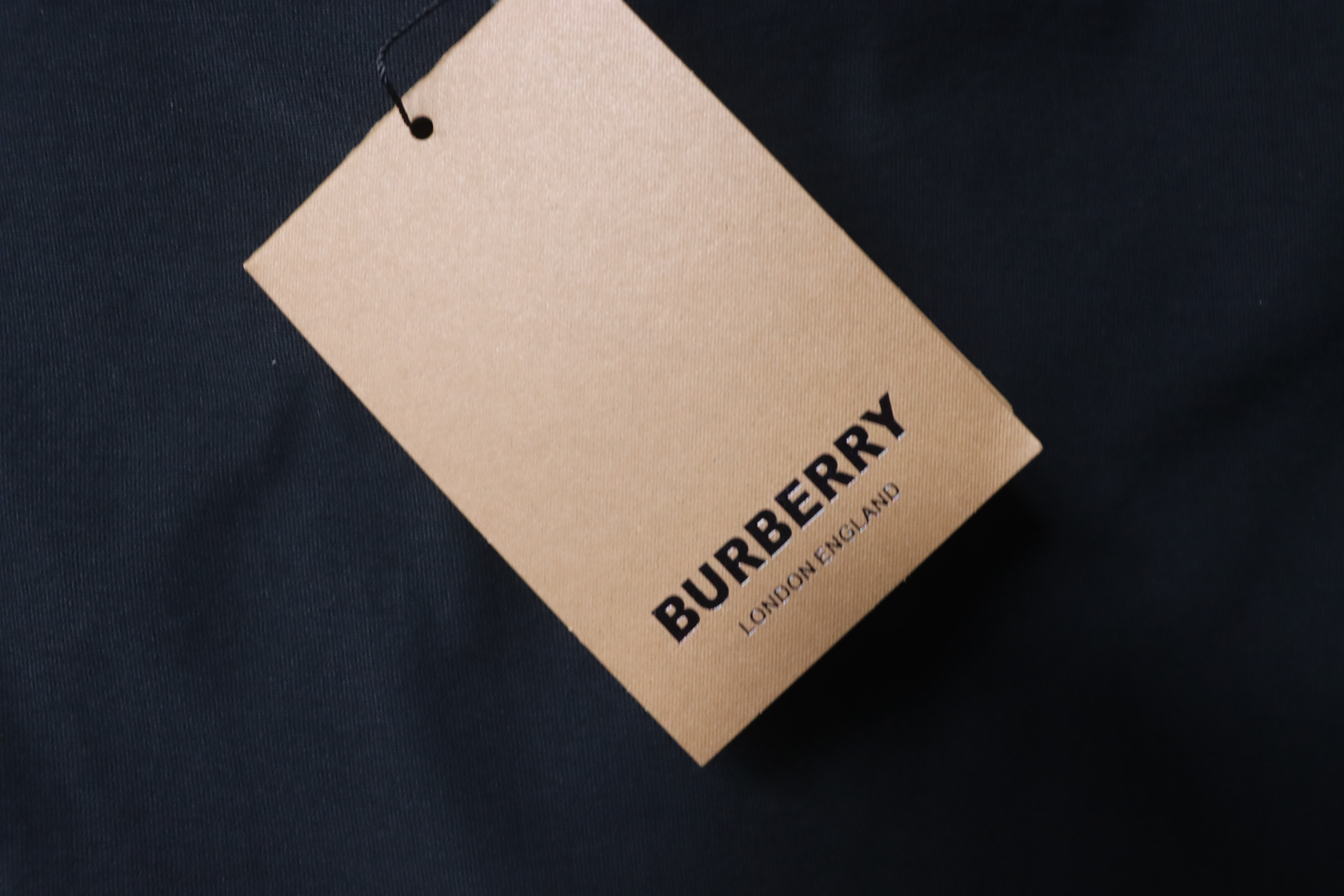    Burberry  Knight Stamp Cotton T-shirt in Chalk Black