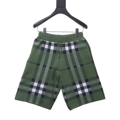 Top Quality    Burberry large plaid knit shorts 02