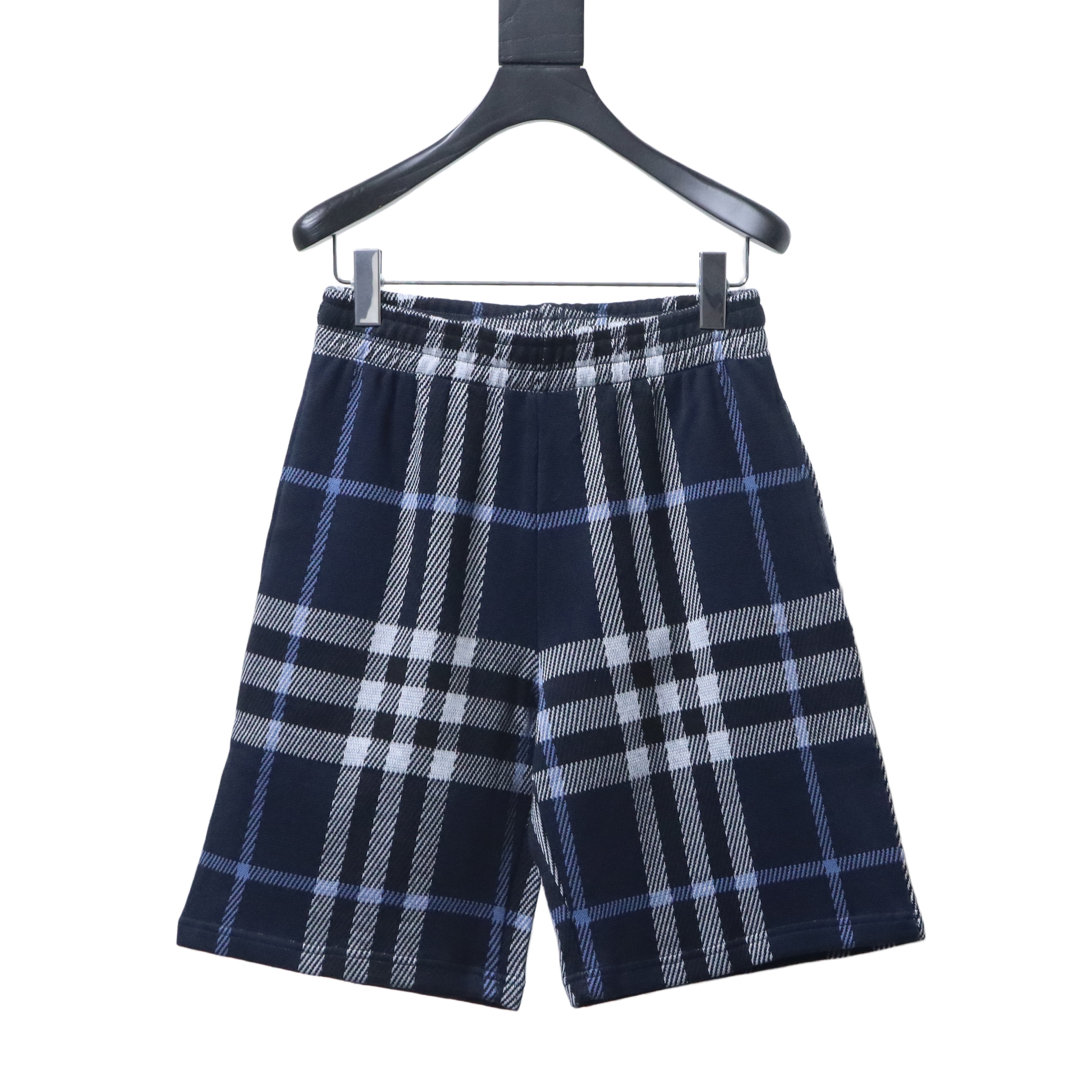    Burberry plaid knit set shorts Blue
