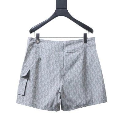 Top Quality    Dior CD Obi Drawstring Shorts grey 02
