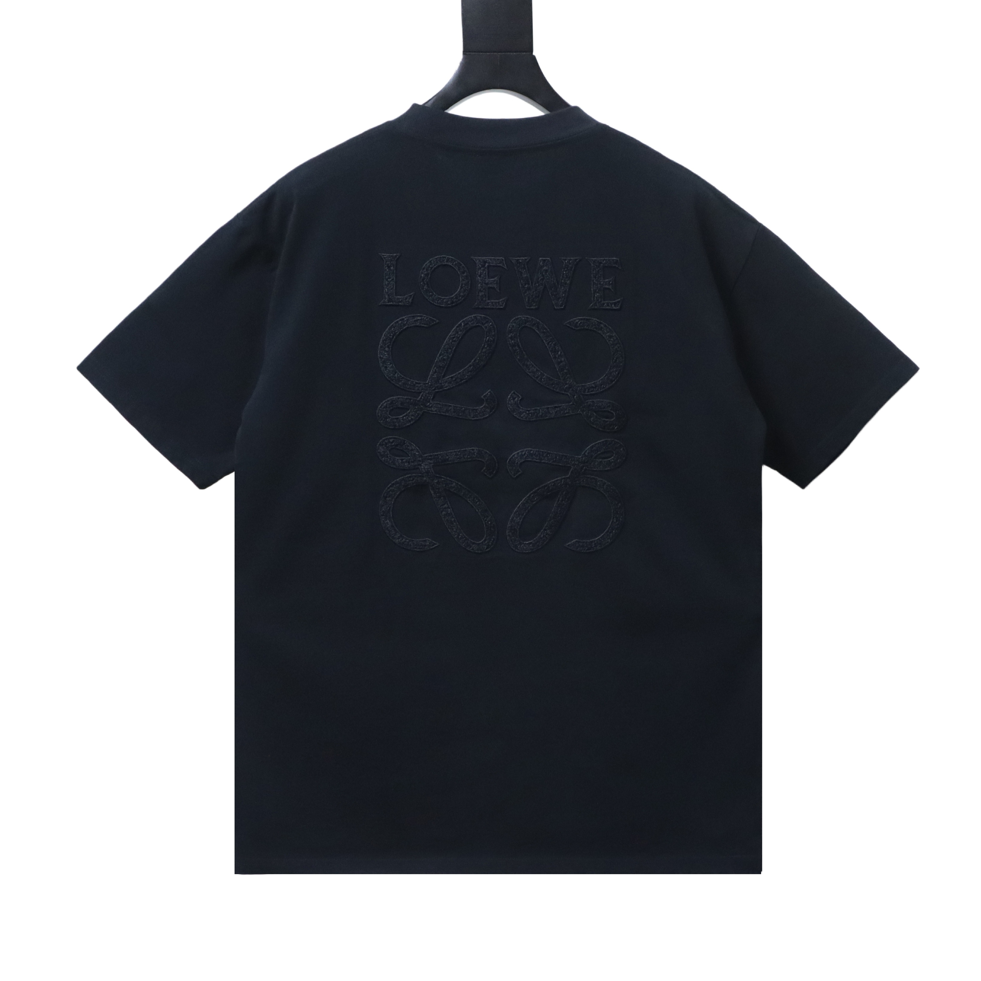    Loewe 26SS Dark Logo Woven Embroidered T-Shirt Black