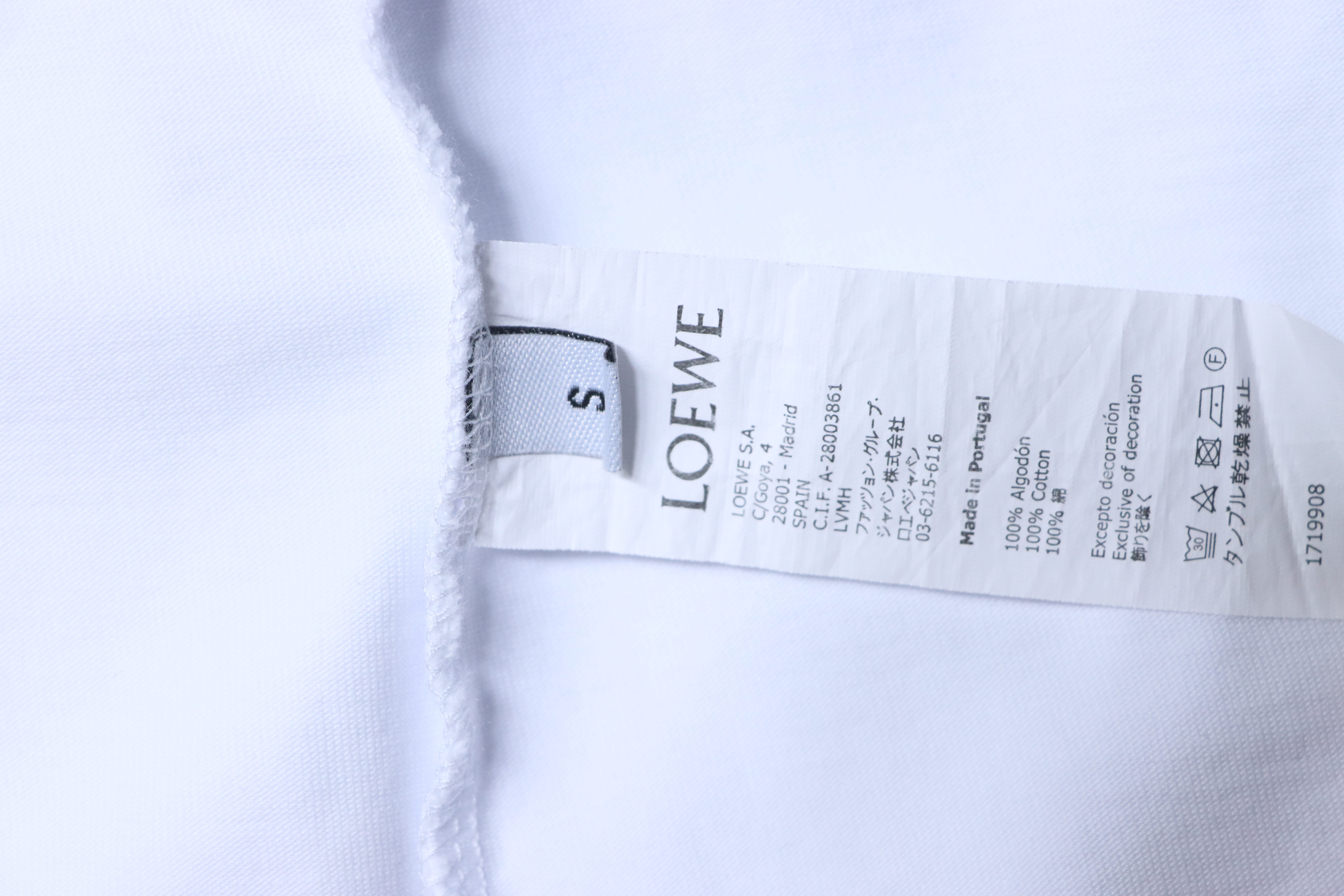    Loewe 26SS Dark Logo Woven Embroidered T-Shirt white