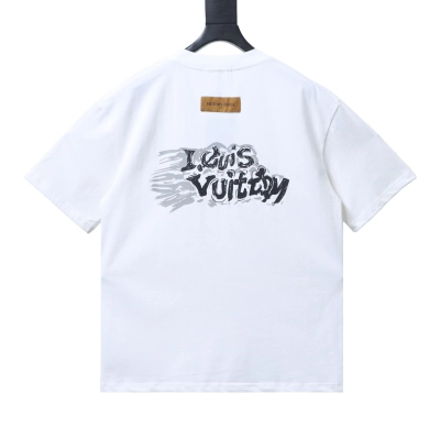    Louis Vuitton 26ss Embroidered T-Shirt White 02