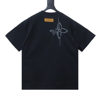 Top Quality    Louis Vuitton Dotted Embroidered T-Shirt 02