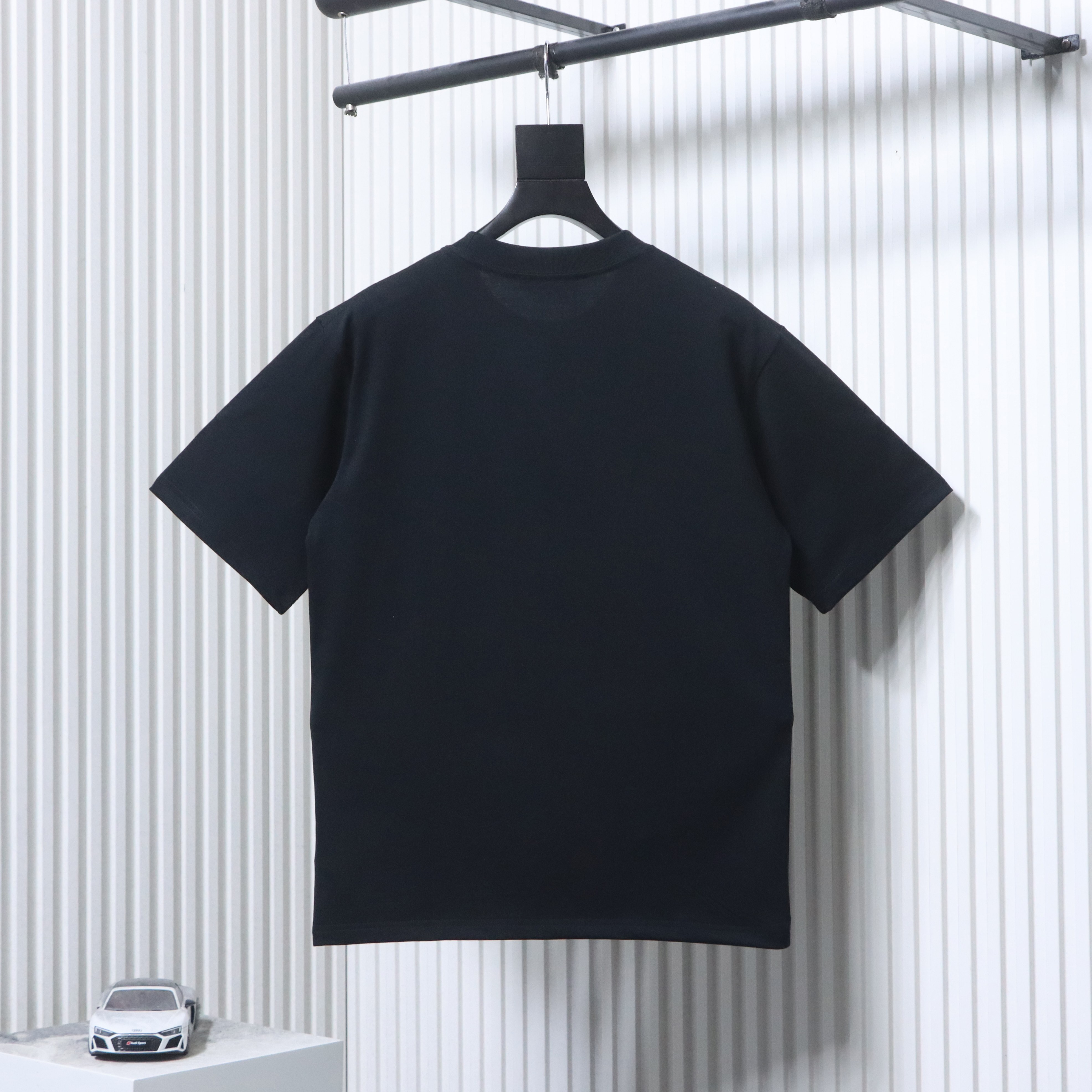    Prada headphone letter digital print t-shirt Black
