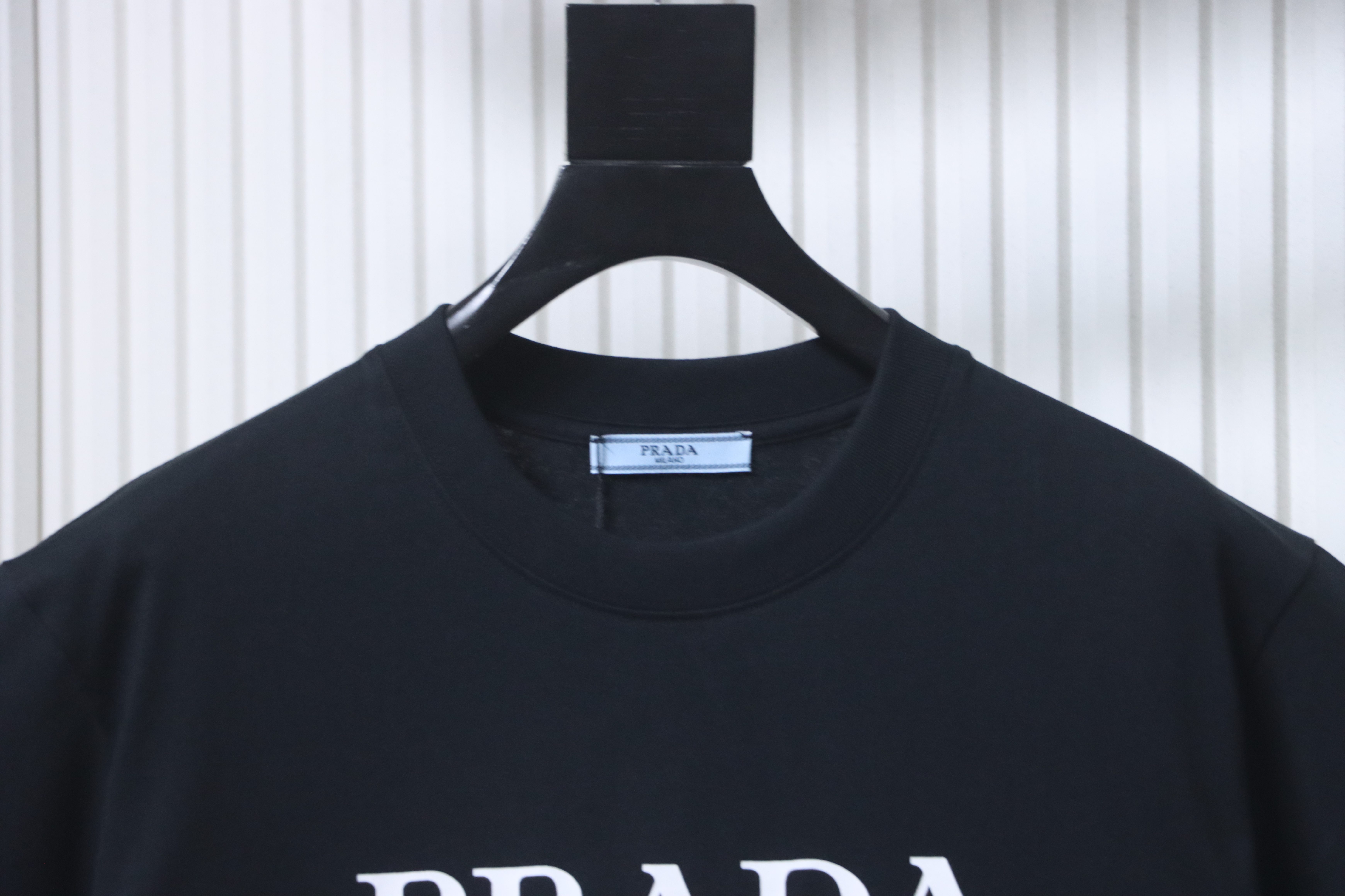    Prada headphone letter digital print t-shirt Black