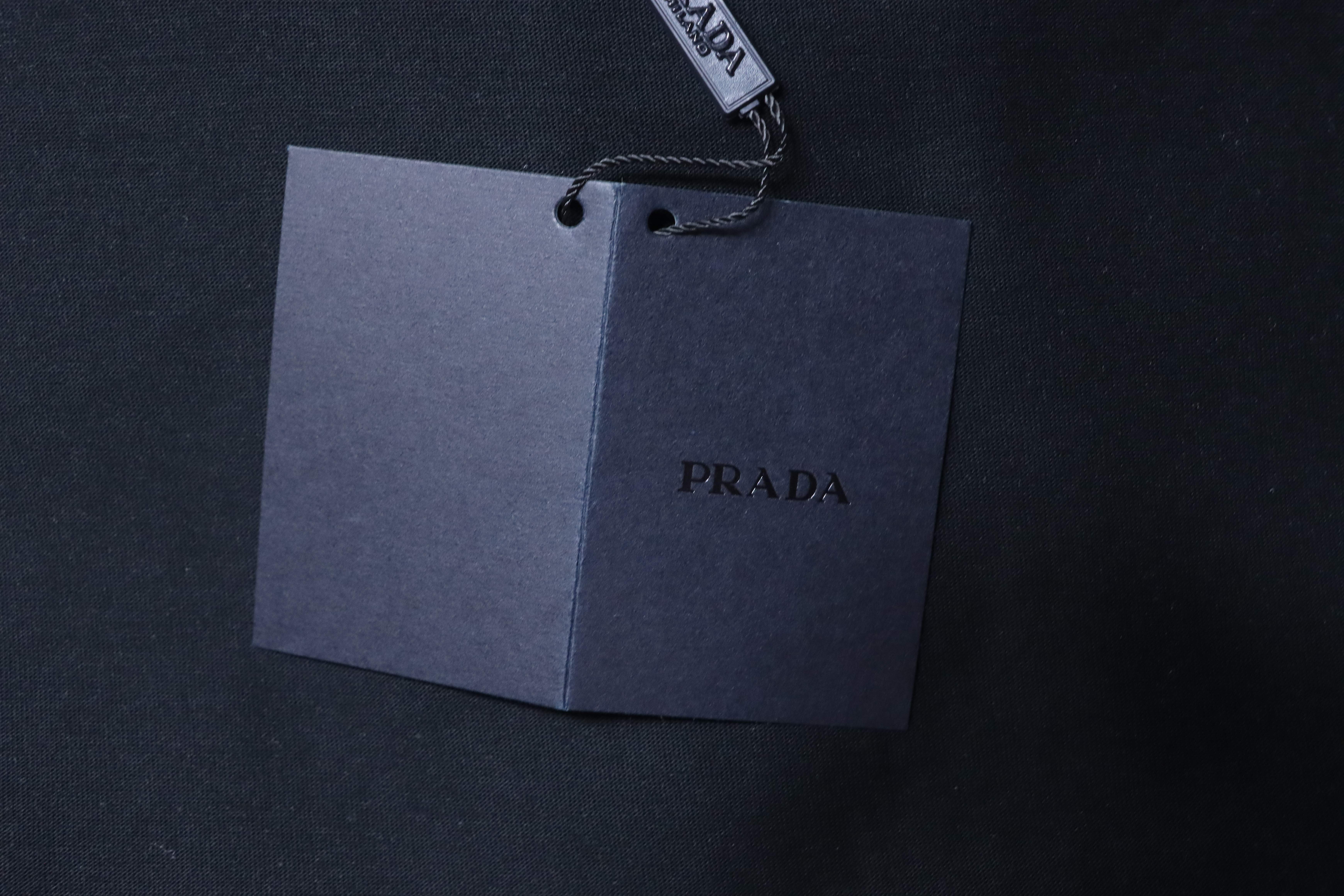    Prada headphone letter digital print t-shirt Black