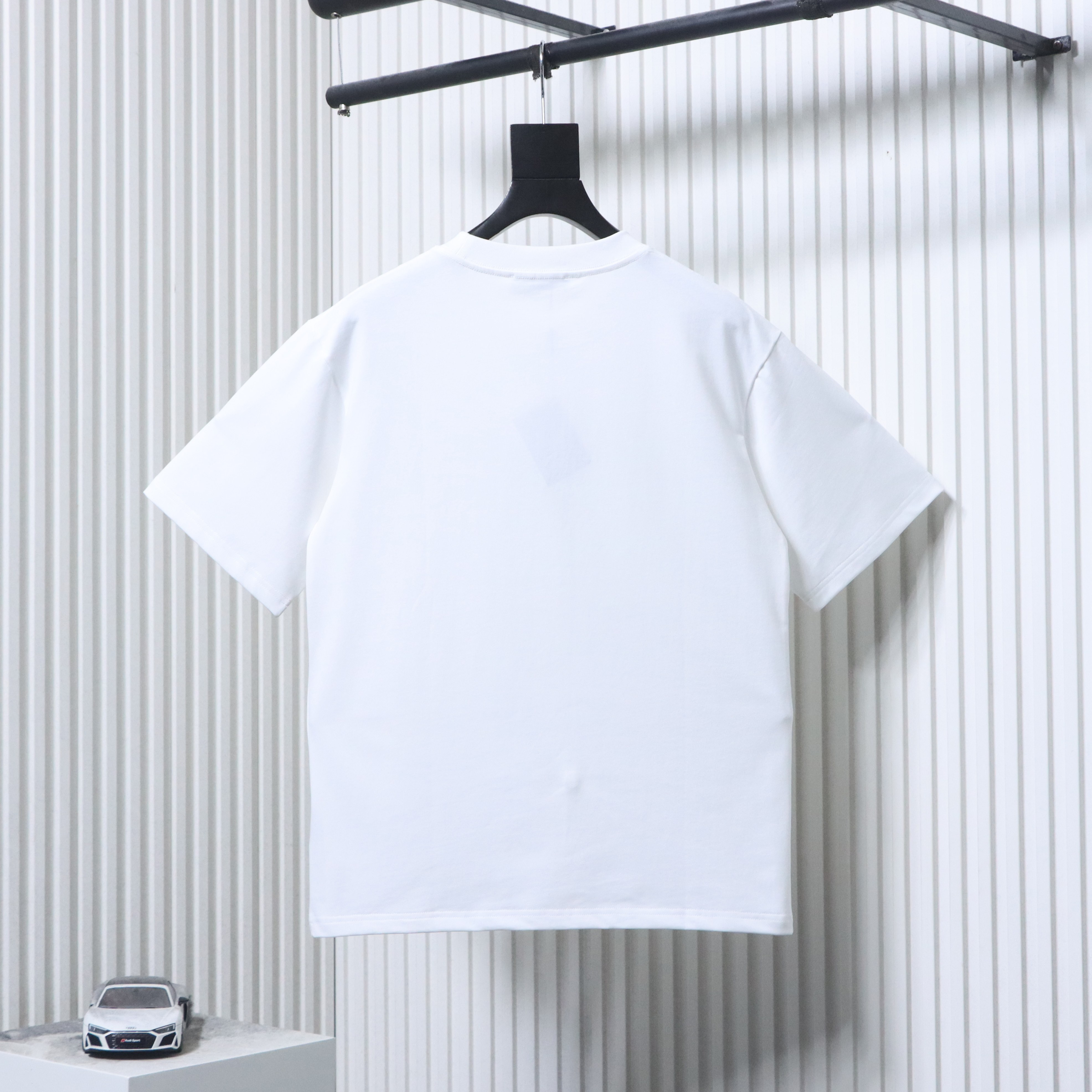    Prada headphone letter digital print t-shirt Gray