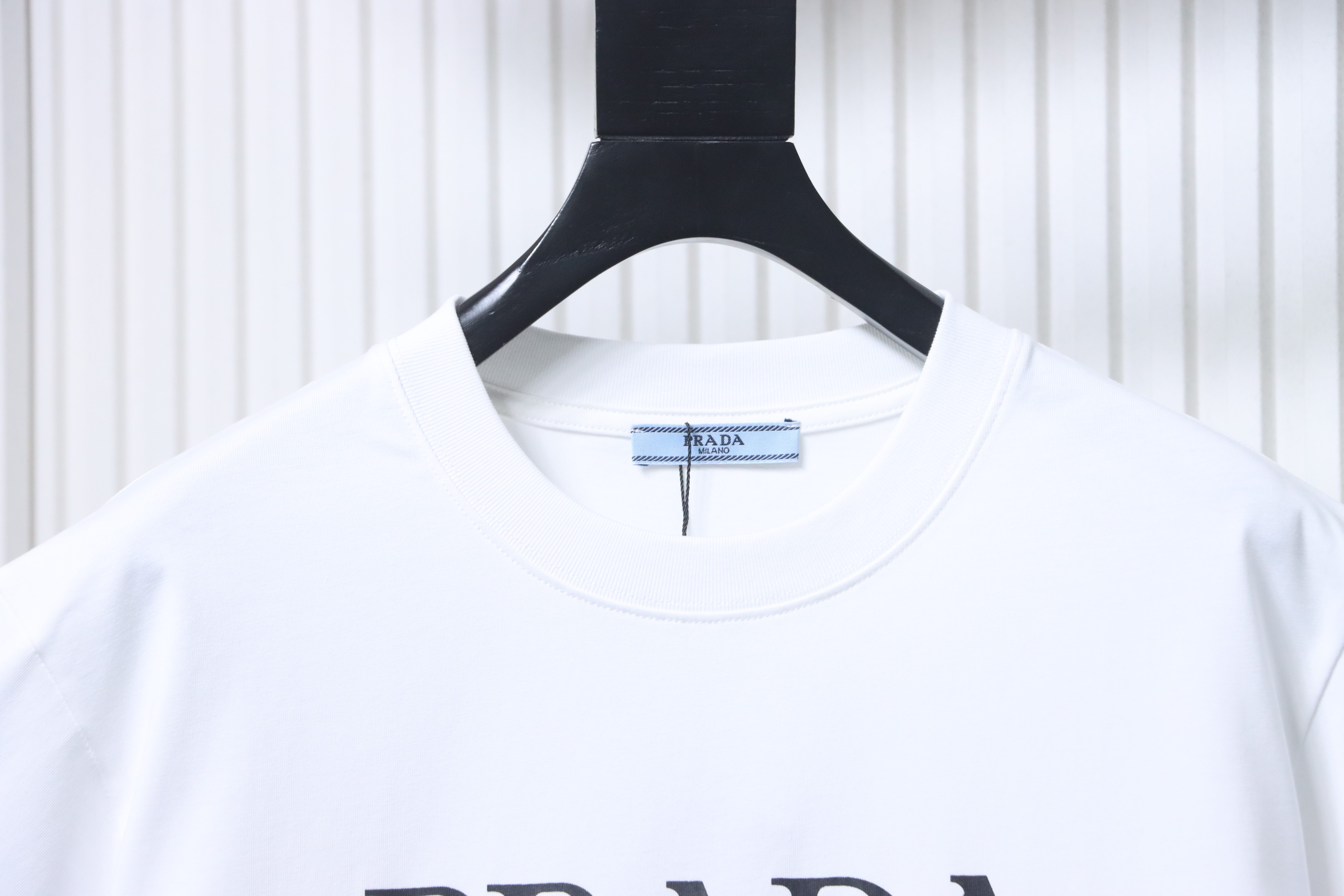    Prada headphone letter digital print t-shirt Gray